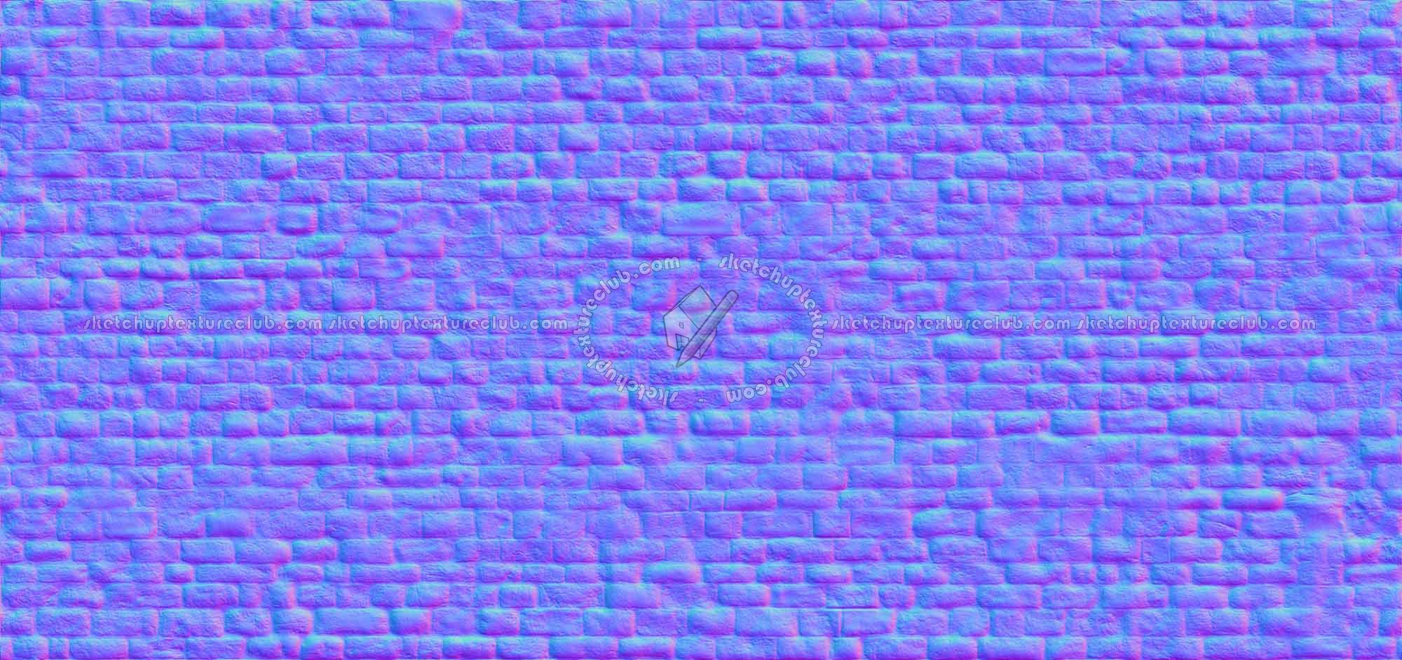 Textures   -   ARCHITECTURE   -   STONES WALLS   -   Damaged walls  - Damaged wall stone texture seamless 08284 - Normal