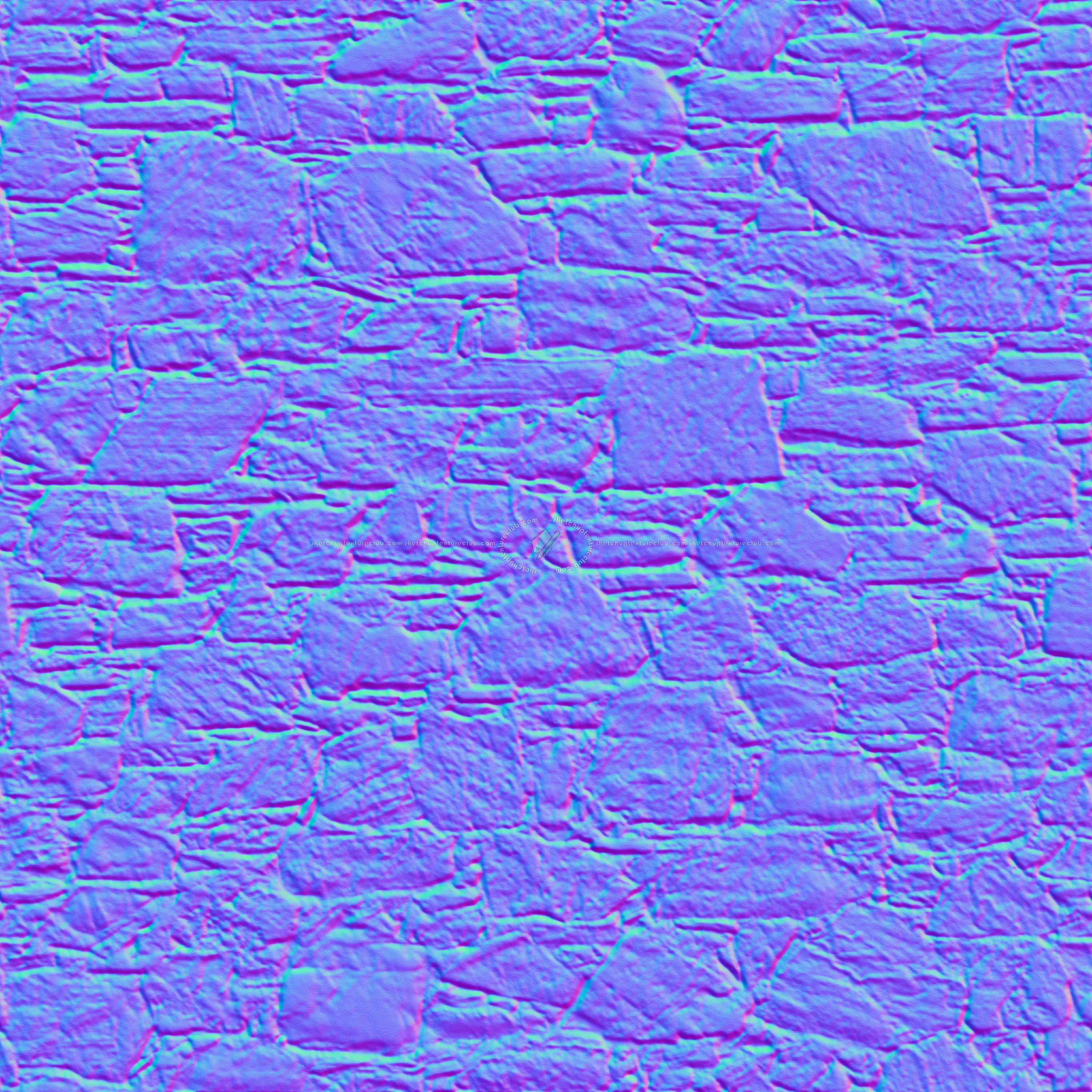 Textures   -   FREE PBR TEXTURES  - italian stone wall PBR texture seamless 22396 - Normal