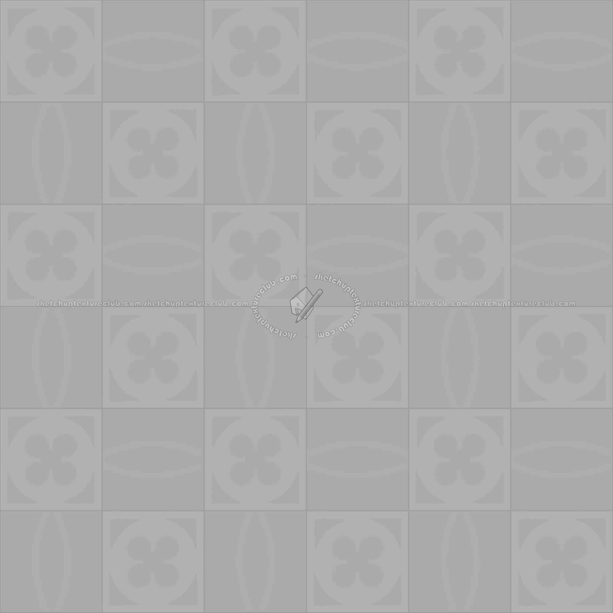 Textures   -   ARCHITECTURE   -   TILES INTERIOR   -   Cement - Encaustic   -   Cement  - Cement concrete tile texture seamless 13365 - Displacement