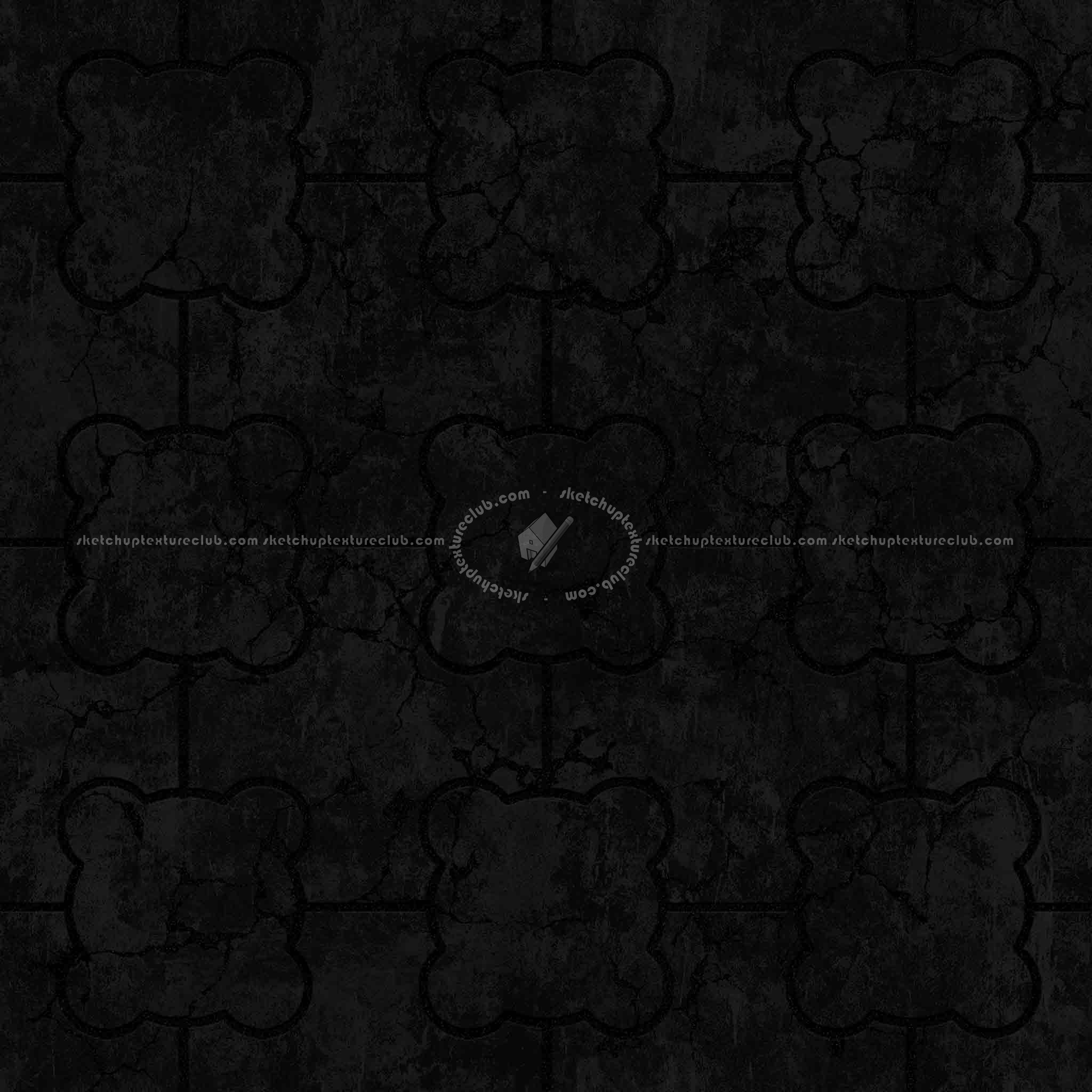 Textures   -   ARCHITECTURE   -   PAVING OUTDOOR   -   Concrete   -   Blocks damaged  - Concrete paving outdoor damaged texture seamless 05530 - Specular