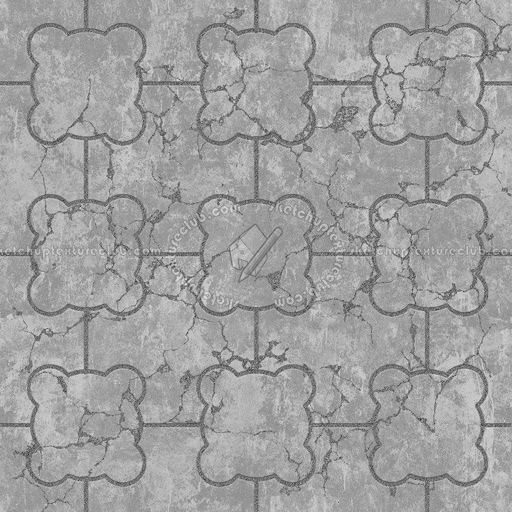 Textures   -   ARCHITECTURE   -   PAVING OUTDOOR   -   Concrete   -   Blocks damaged  - Concrete paving outdoor damaged texture seamless 05530 (seamless)