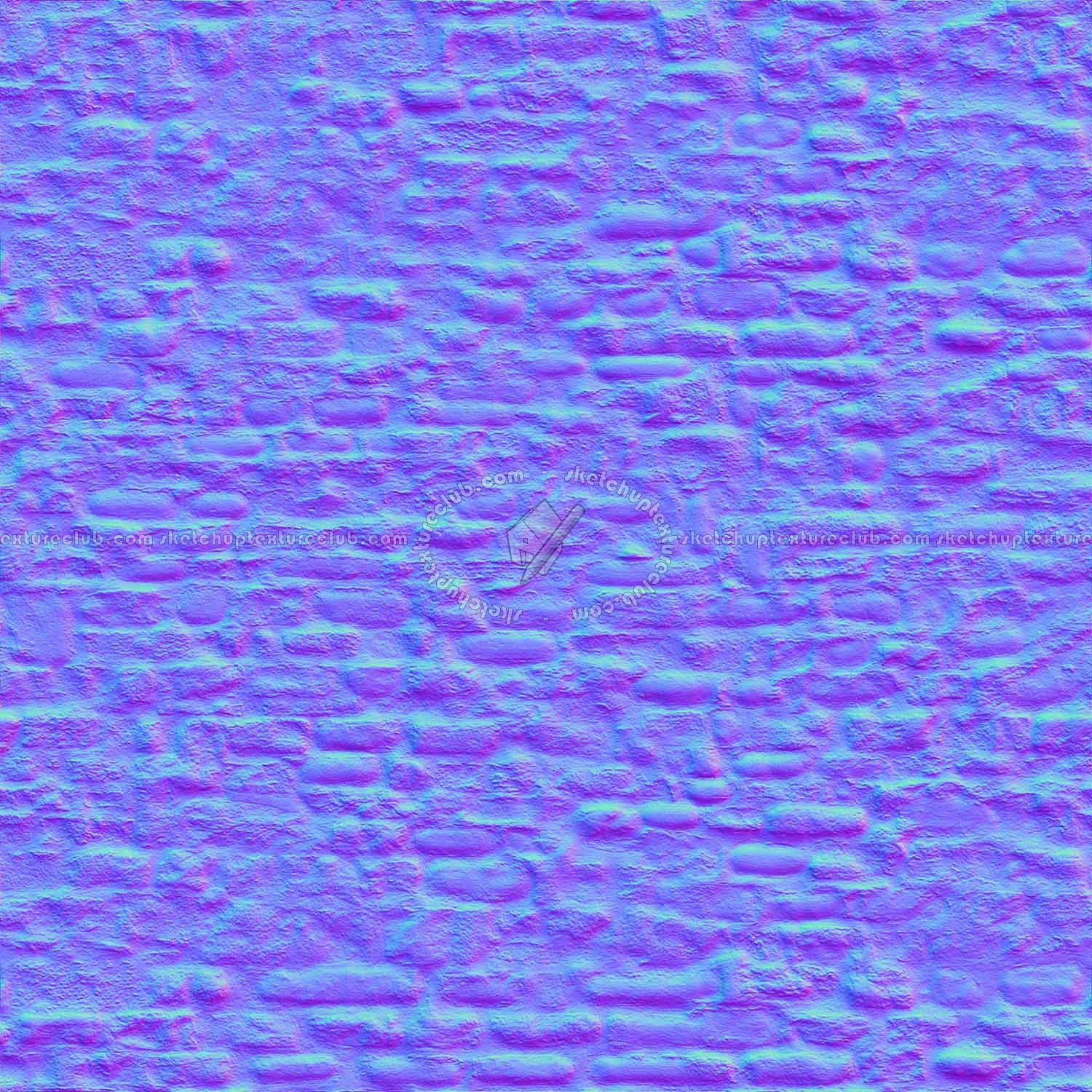 Textures   -   ARCHITECTURE   -   STONES WALLS   -   Damaged walls  - Damaged wall stone texture seamless 08285 - Normal