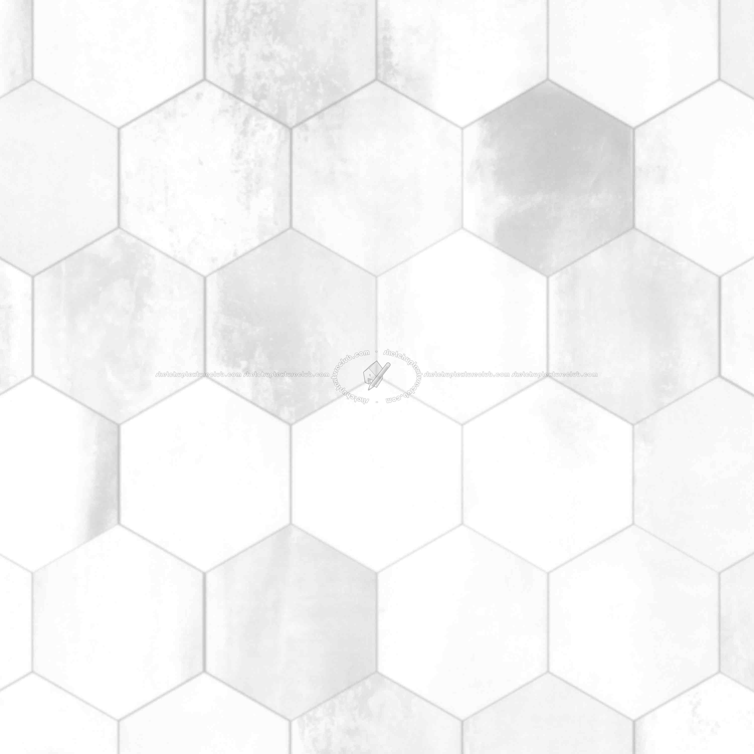 Textures - ARCHITECTURE - TILES INTERIOR - Hexagonal mixed - Hexagonal tiles metal effect pbr texture seamless 22334 - Ambient occlusion