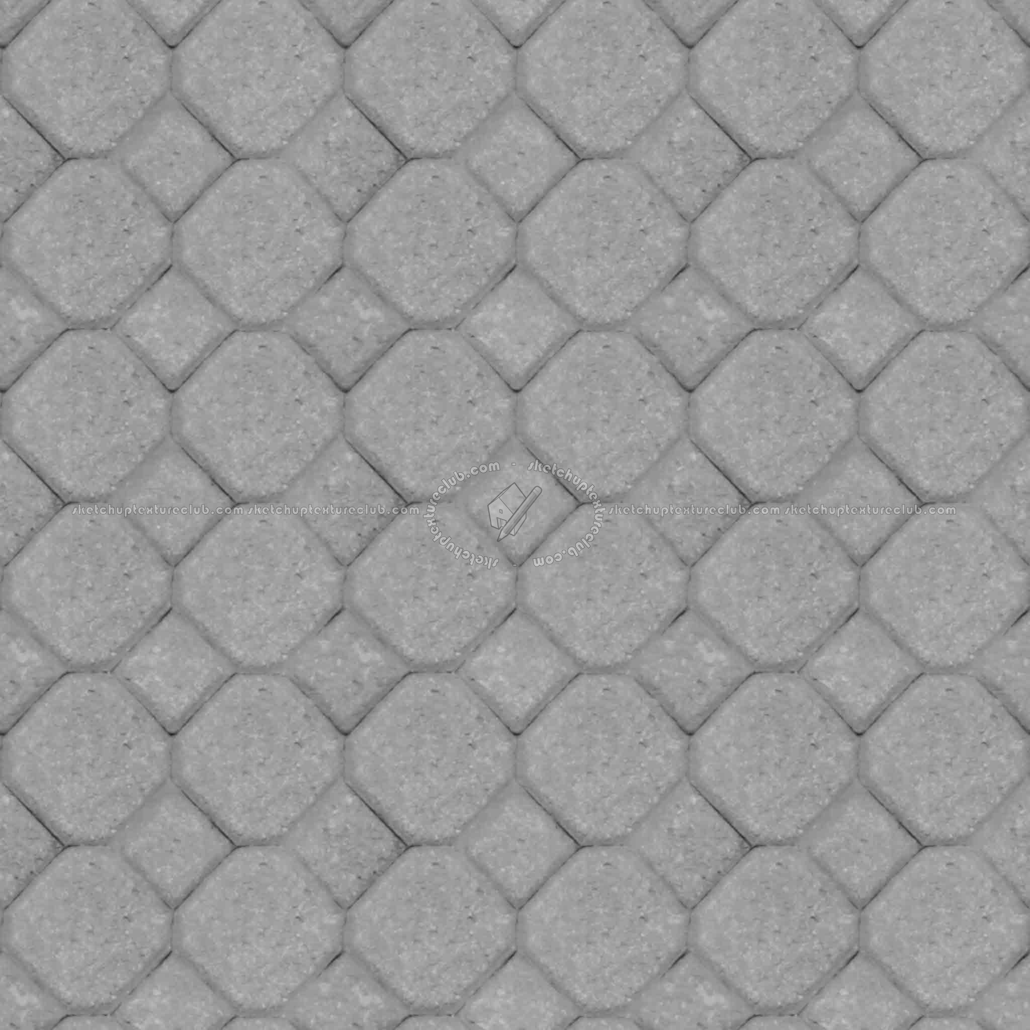 Textures   -   ARCHITECTURE   -   PAVING OUTDOOR   -   Concrete   -   Blocks mixed  - Paving concrete mixed size texture seamless 05611 - Displacement