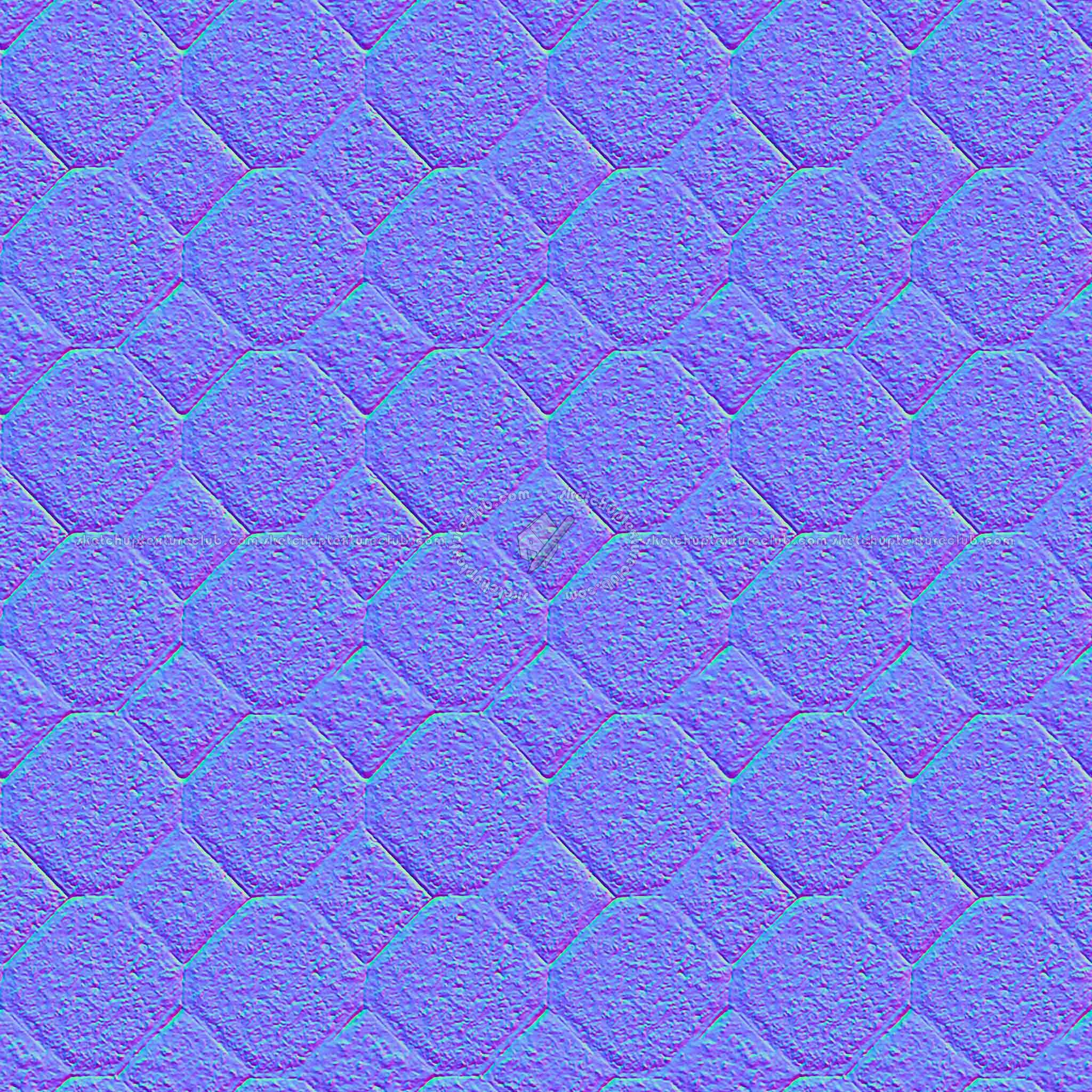 Textures   -   ARCHITECTURE   -   PAVING OUTDOOR   -   Concrete   -   Blocks mixed  - Paving concrete mixed size texture seamless 05611 - Normal