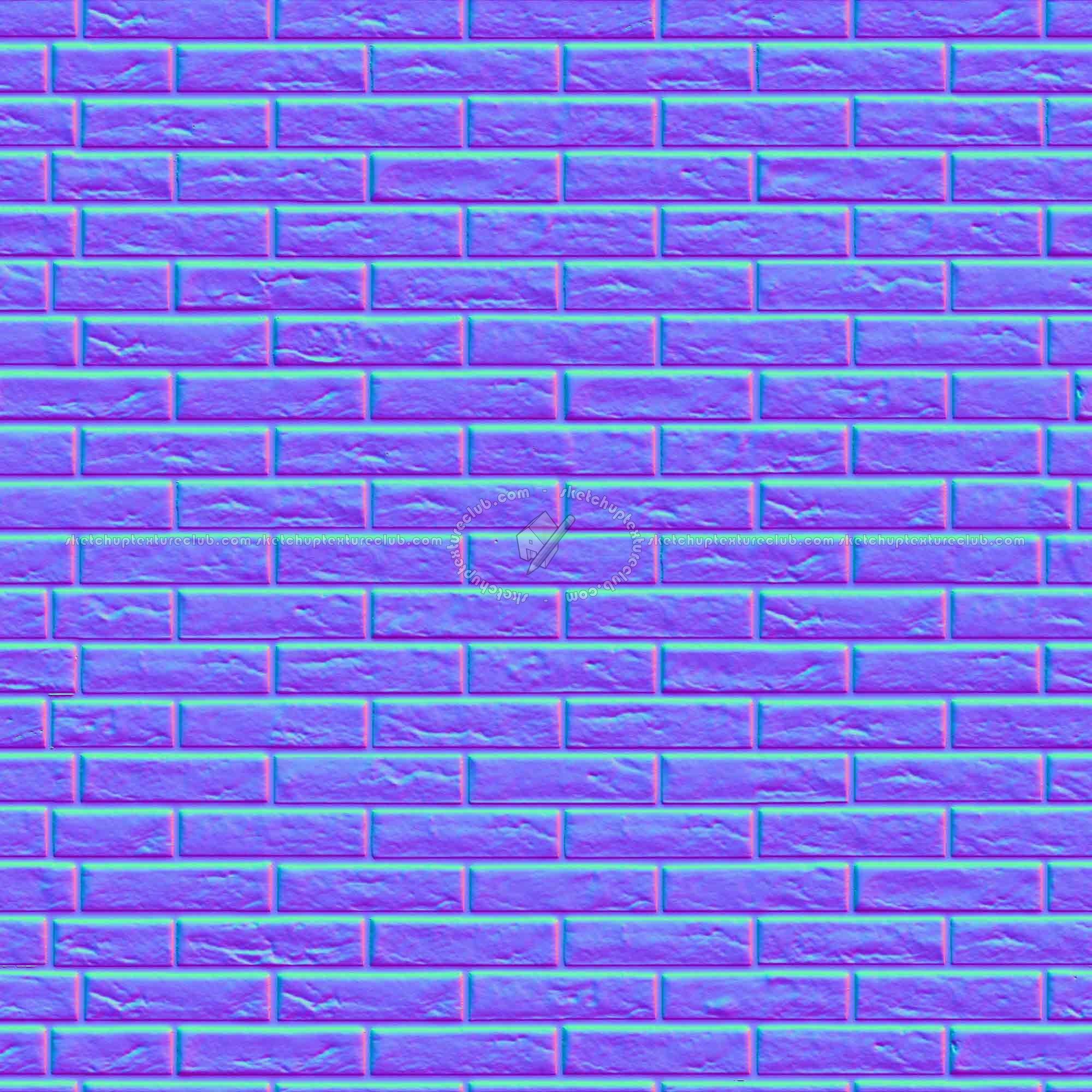 Textures   -   ARCHITECTURE   -   BRICKS   -   Facing Bricks   -   Rustic  - Rustic bricks texture seamless 00224 - Normal