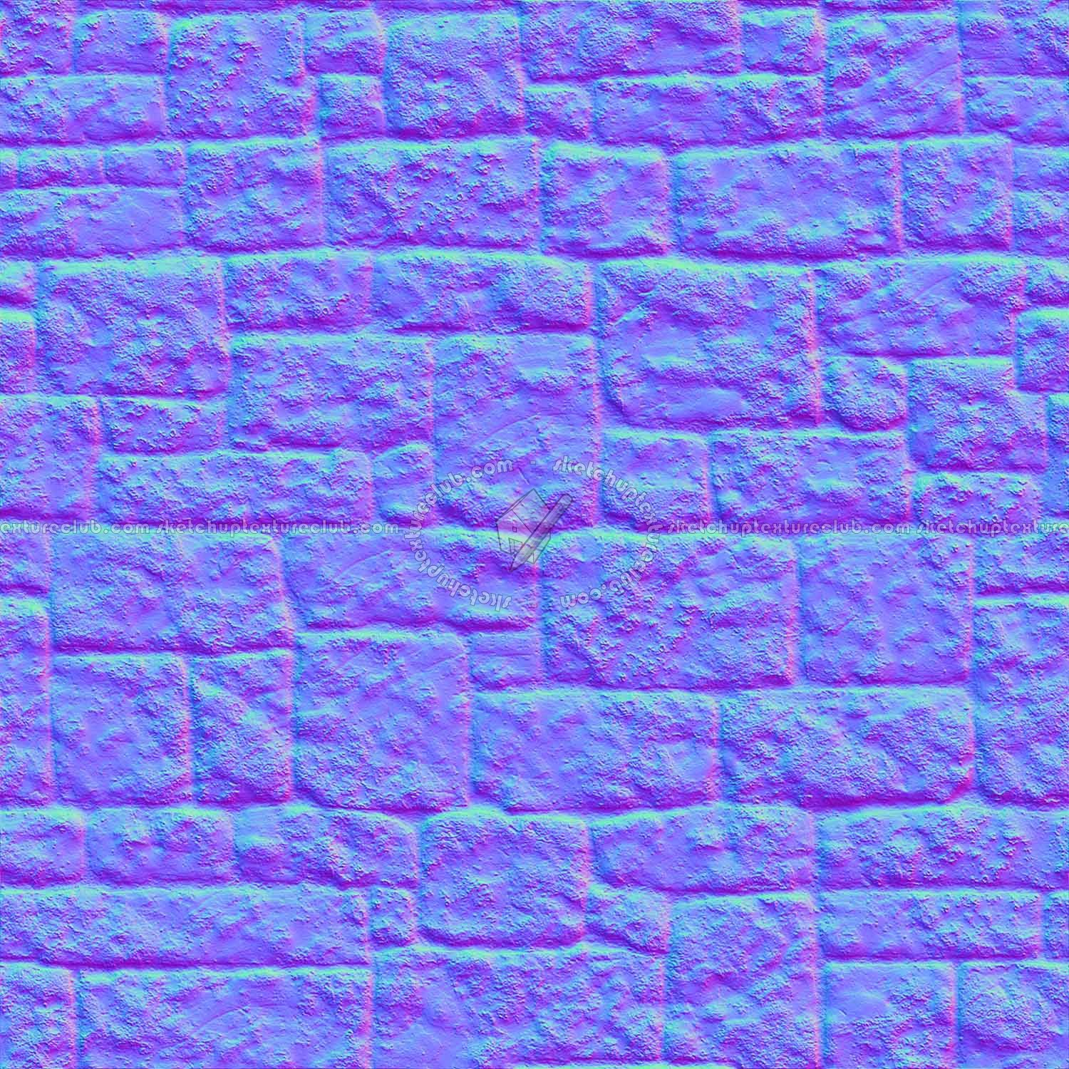 Textures   -   ARCHITECTURE   -   STONES WALLS   -   Stone blocks  - Wall stone with regular blocks texture seamless 08343 - Normal