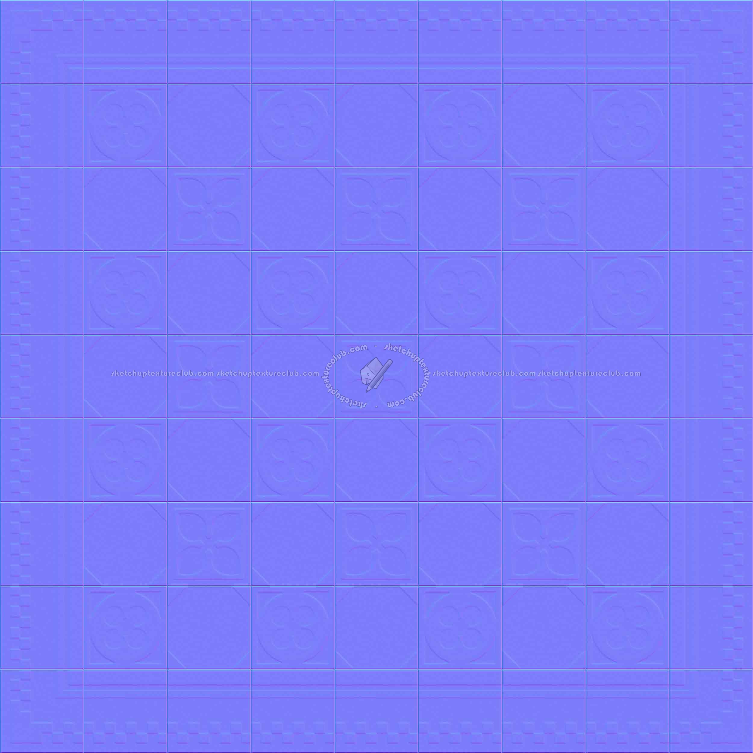 Textures   -   ARCHITECTURE   -   TILES INTERIOR   -   Cement - Encaustic   -   Cement  - Cement concrete tile texture seamless 13366 - Normal