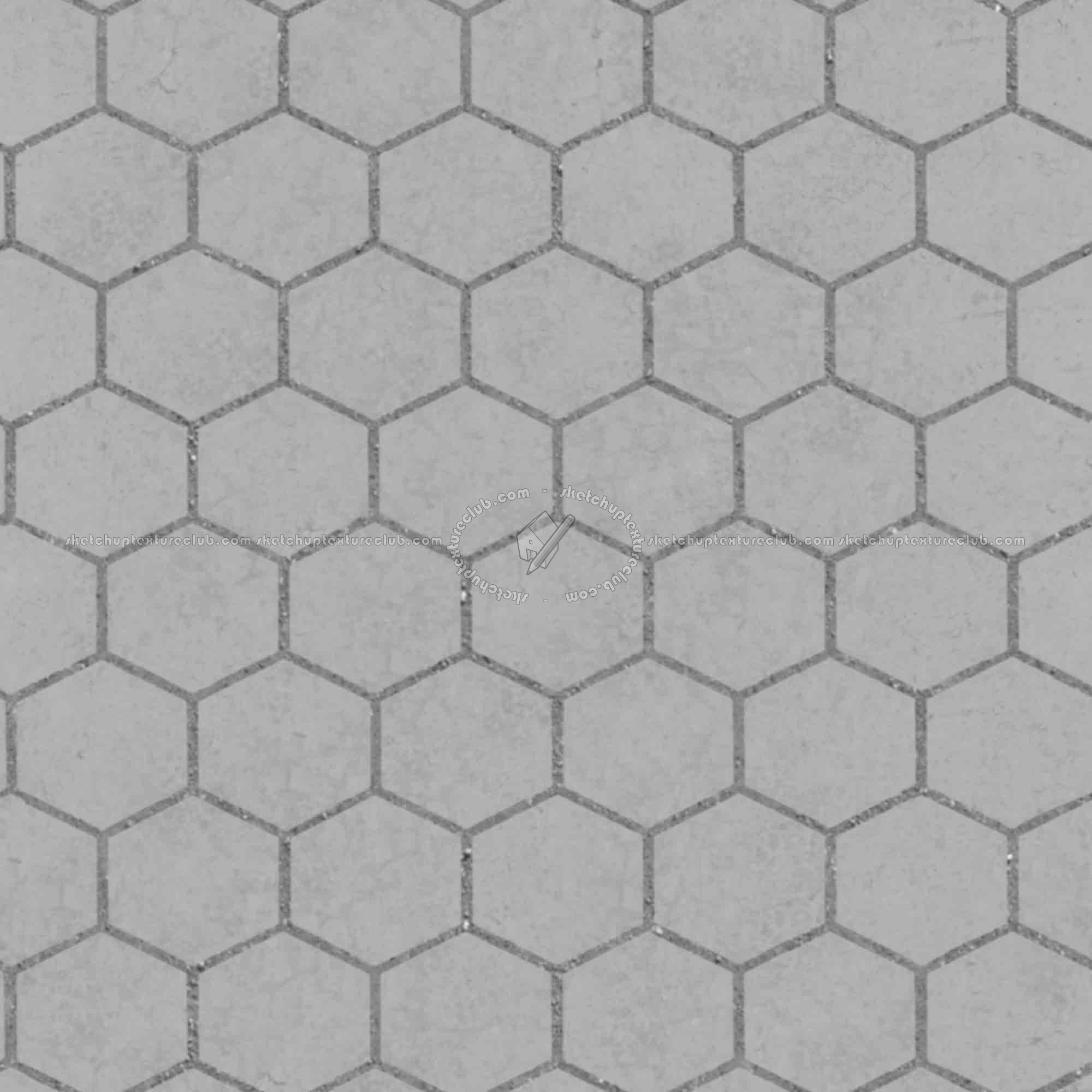 Textures   -   ARCHITECTURE   -   PAVING OUTDOOR   -   Hexagonal  - Dirty stone paving outdoor hexagonal texture seamless 06033 - Displacement