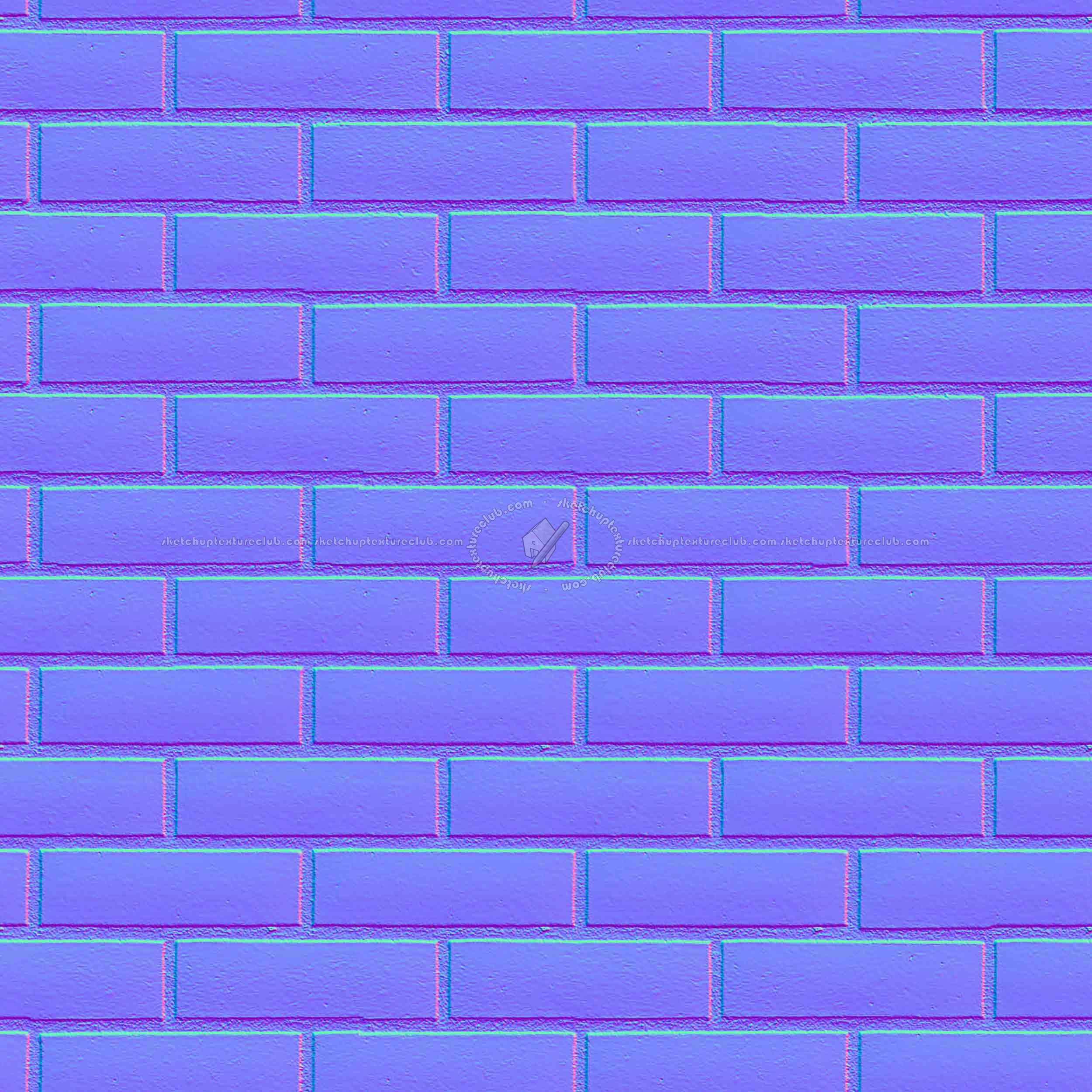 Textures   -   ARCHITECTURE   -   BRICKS   -   Facing Bricks   -   Smooth  - Facing smooth bricks texture seamless 00301 - Normal