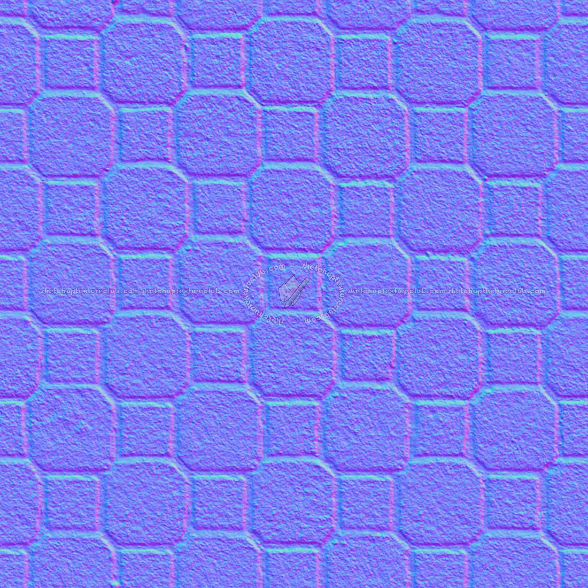 Textures   -   ARCHITECTURE   -   PAVING OUTDOOR   -   Concrete   -   Blocks mixed  - Paving concrete mixed size texture seamless 05612 - Normal