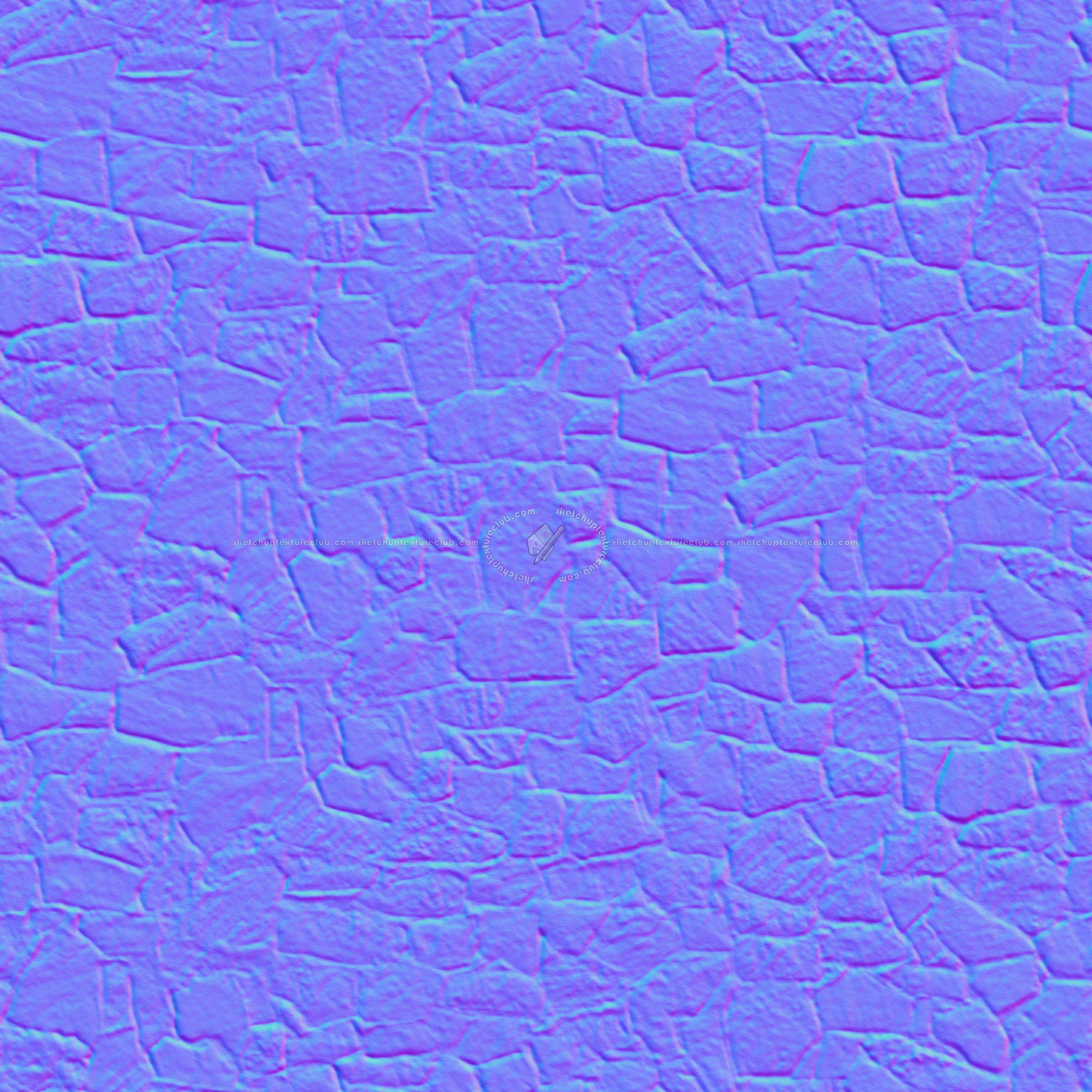 Textures   -   FREE PBR TEXTURES  - Spanish stone wall Pbr texture 22420 - Normal