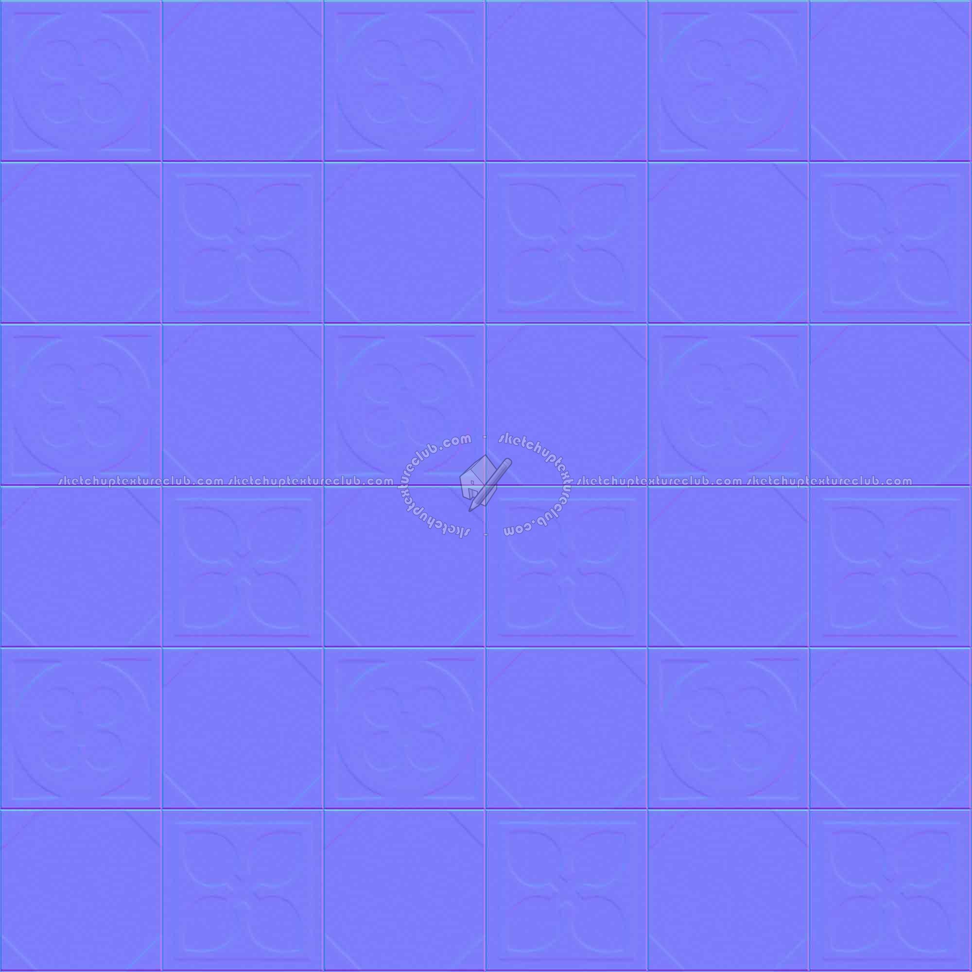 Textures   -   ARCHITECTURE   -   TILES INTERIOR   -   Cement - Encaustic   -   Cement  - Cement concrete tile texture seamless 13367 - Normal