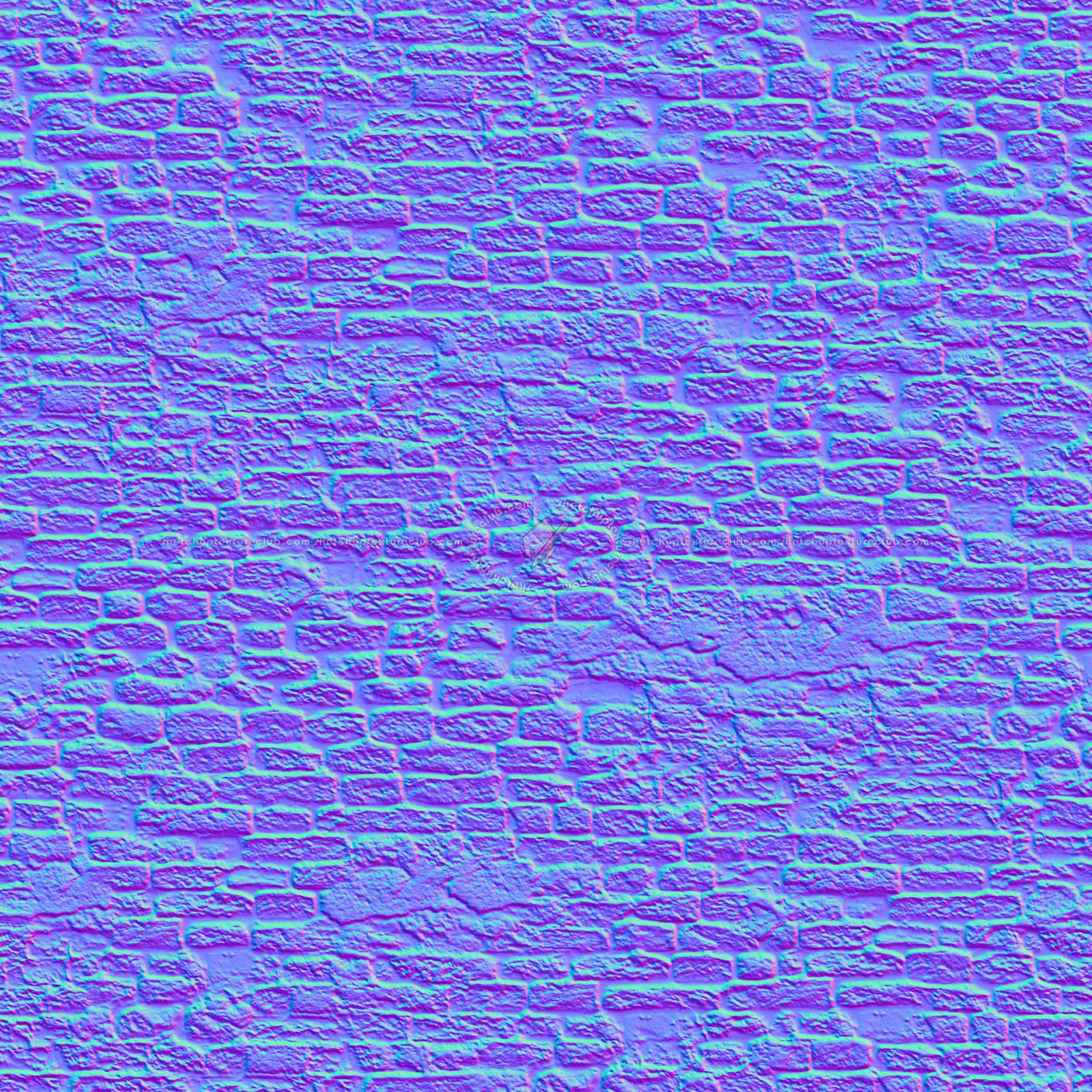 Textures   -   ARCHITECTURE   -   BRICKS   -   Damaged bricks  - Damaged wall bricks PBR texture seamless 21741 - Normal