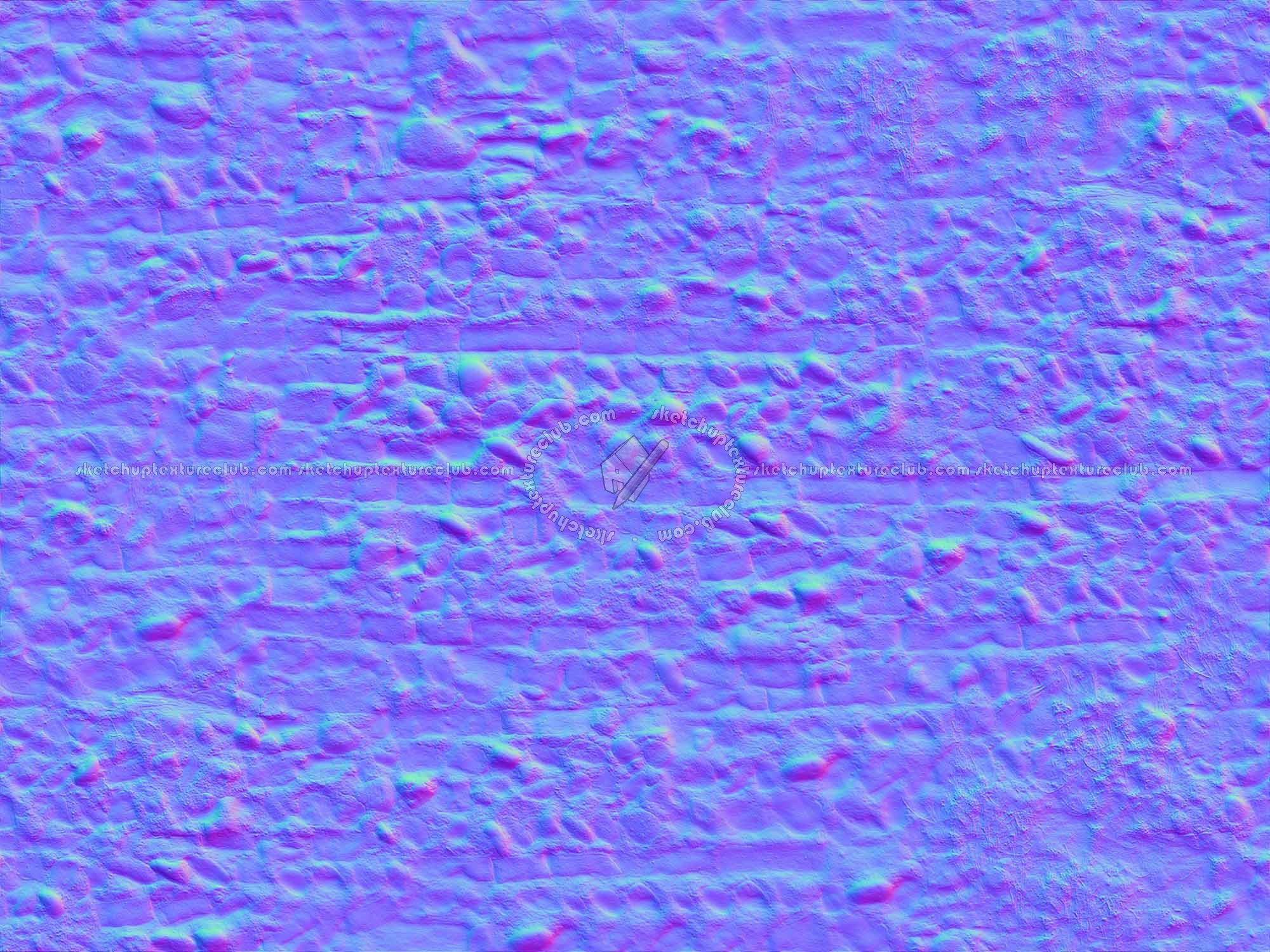 Textures   -   ARCHITECTURE   -   STONES WALLS   -   Damaged walls  - Damaged wall stone texture seamless 08287 - Normal