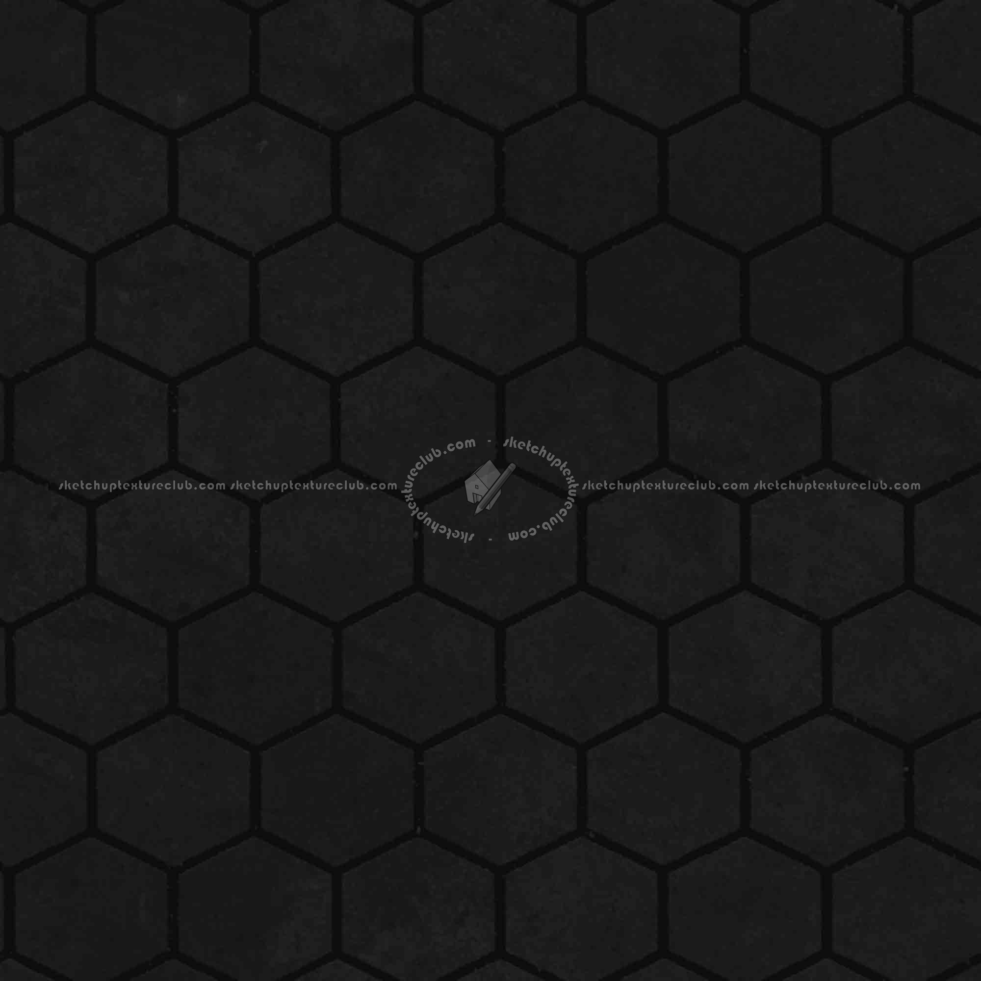 Textures   -   ARCHITECTURE   -   PAVING OUTDOOR   -   Hexagonal  - Dirty stone paving outdoor hexagonal texture seamless 06034 - Specular