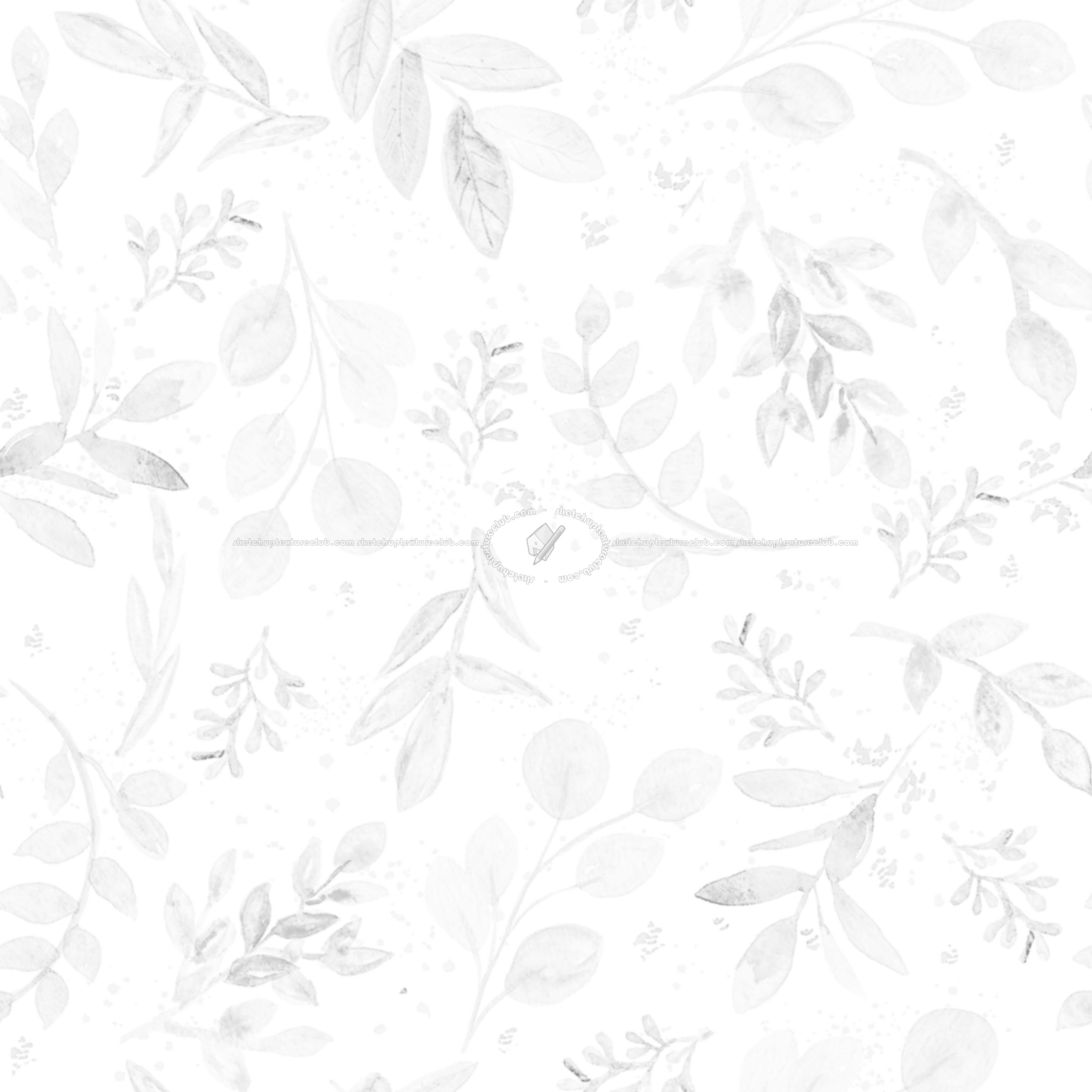 Textures - FREE PBR TEXTURES - Floral wallpaper pbr texture seamless 22421 - Ambient occlusion