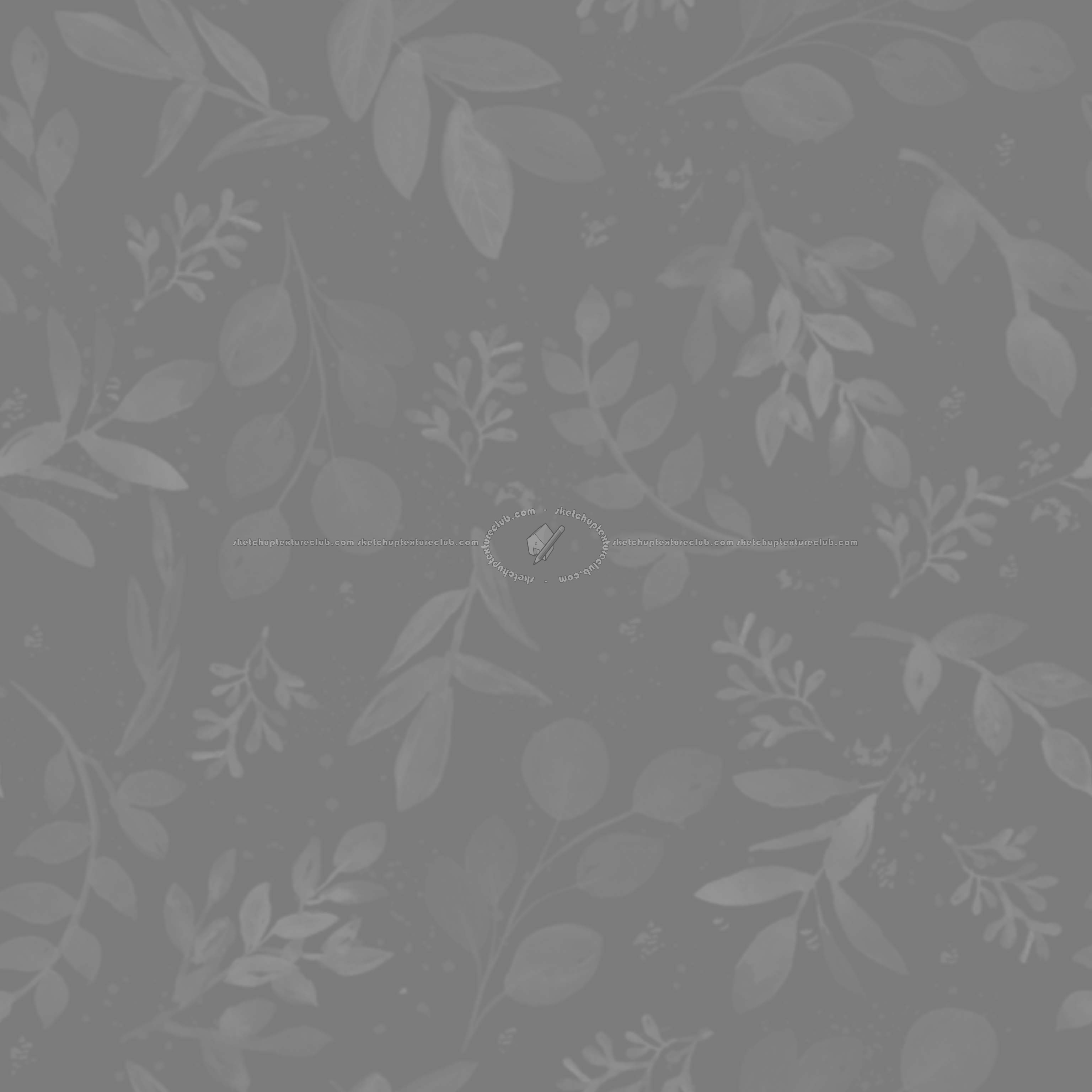 Textures - FREE PBR TEXTURES - Floral wallpaper pbr texture seamless 22421 - Displacement