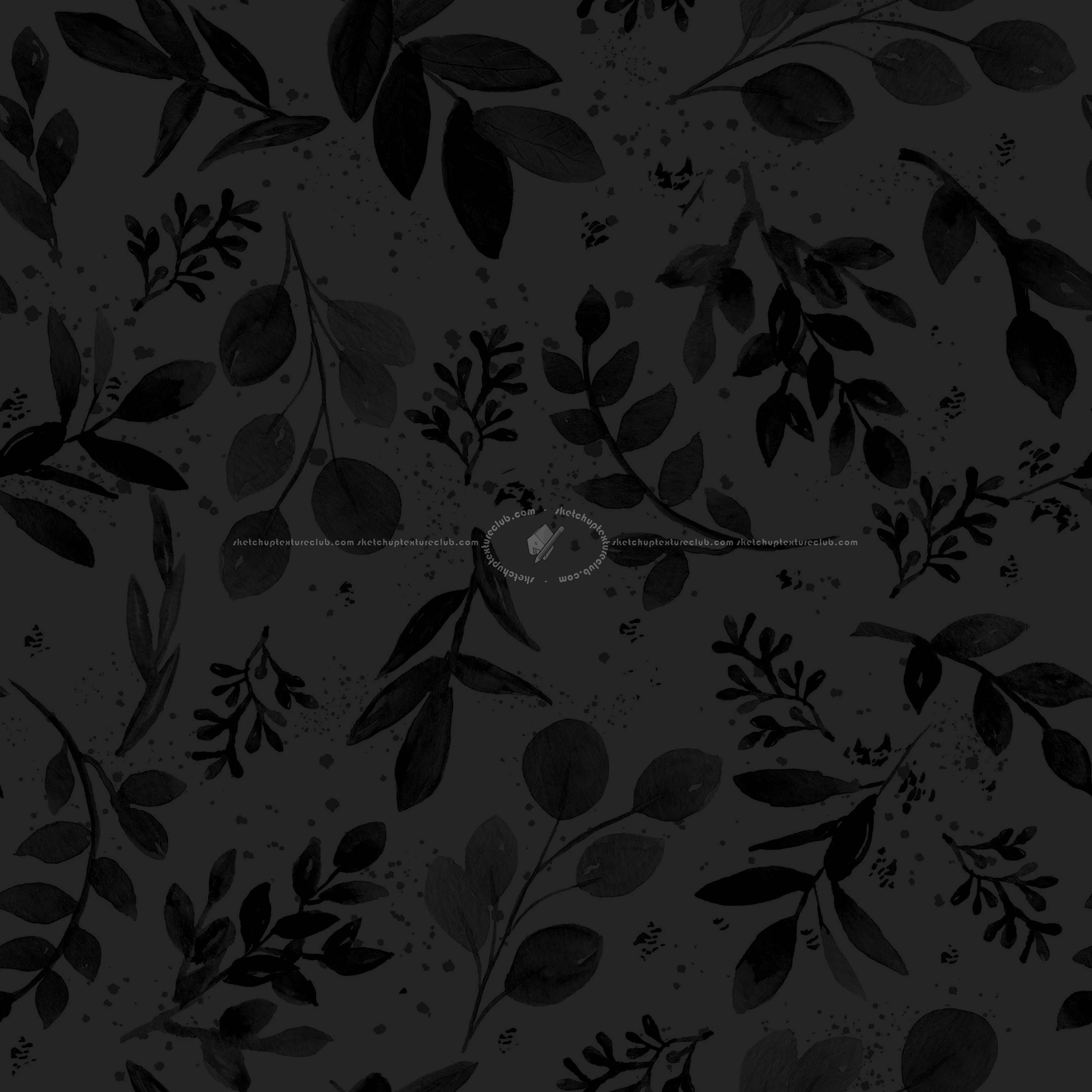 Textures - FREE PBR TEXTURES - Floral wallpaper pbr texture seamless 22421 - Specular