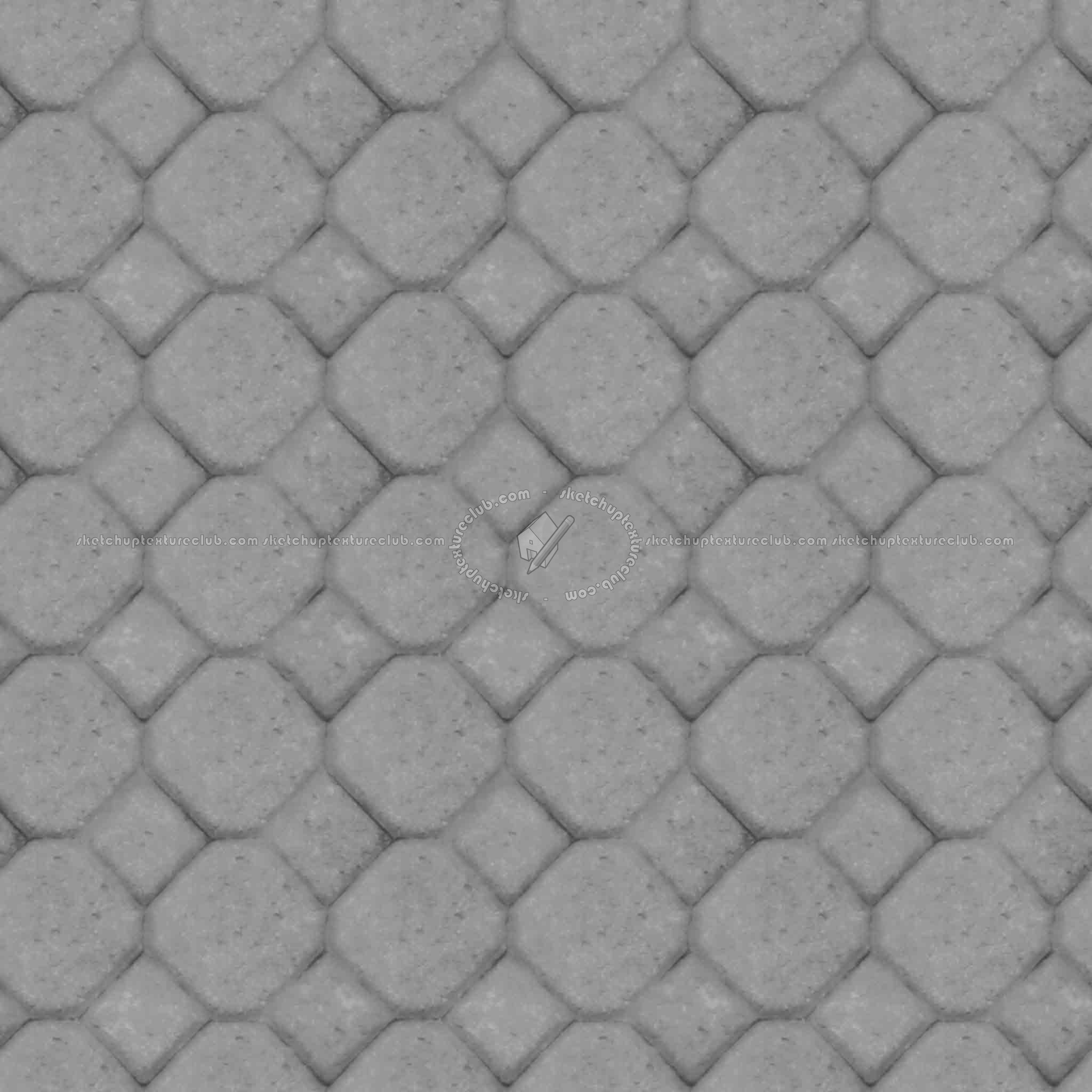 Textures   -   ARCHITECTURE   -   PAVING OUTDOOR   -   Concrete   -   Blocks mixed  - Paving concrete mixed size texture seamless 05613 - Displacement