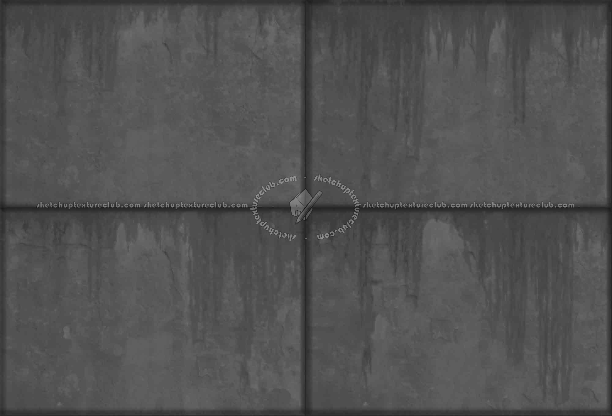 Textures   -   ARCHITECTURE   -   CONCRETE   -   Plates   -   Dirty  - Concrete dirt plates wall texture seamless 01778 - Displacement