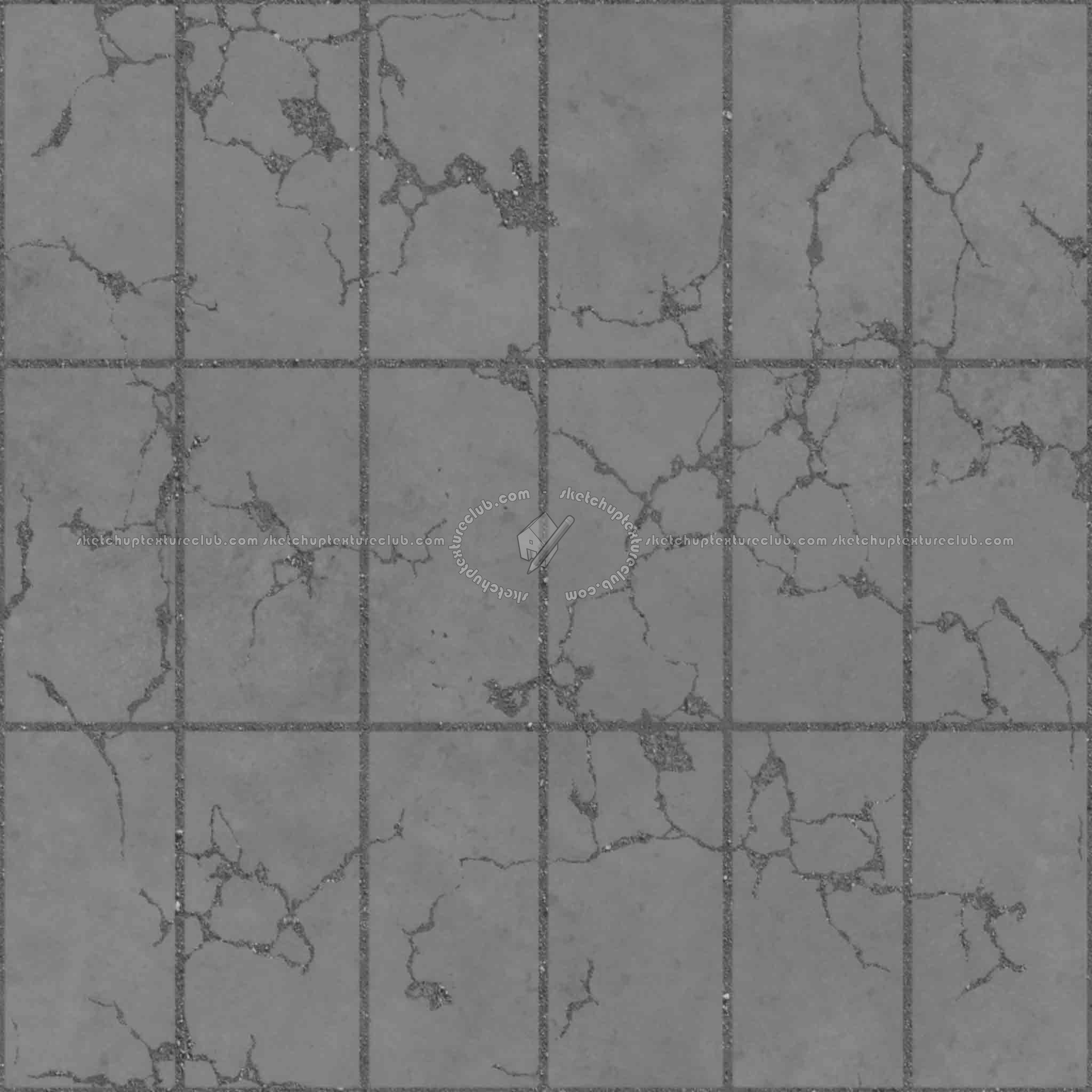 Textures   -   ARCHITECTURE   -   PAVING OUTDOOR   -   Concrete   -   Blocks damaged  - Concrete paving outdoor damaged texture seamless 05533 - Displacement