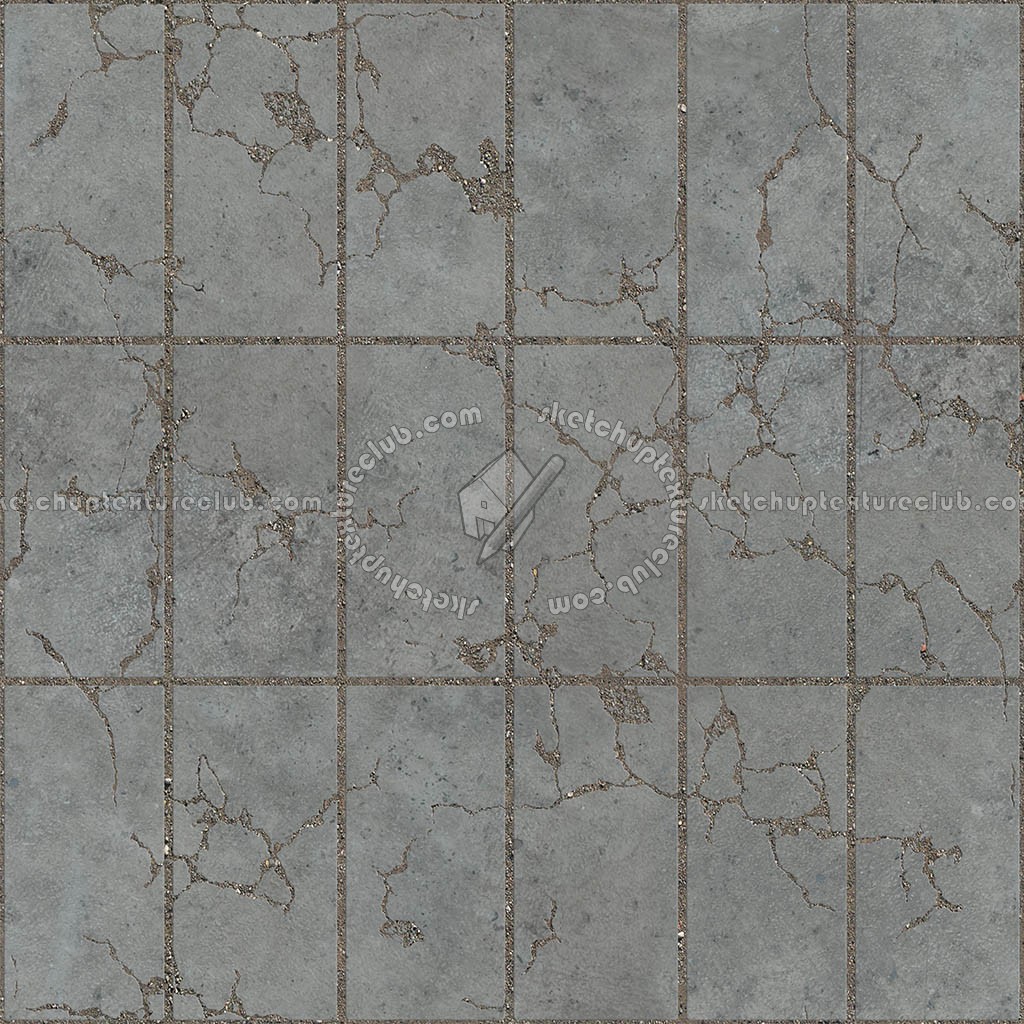 Textures   -   ARCHITECTURE   -   PAVING OUTDOOR   -   Concrete   -   Blocks damaged  - Concrete paving outdoor damaged texture seamless 05533 (seamless)