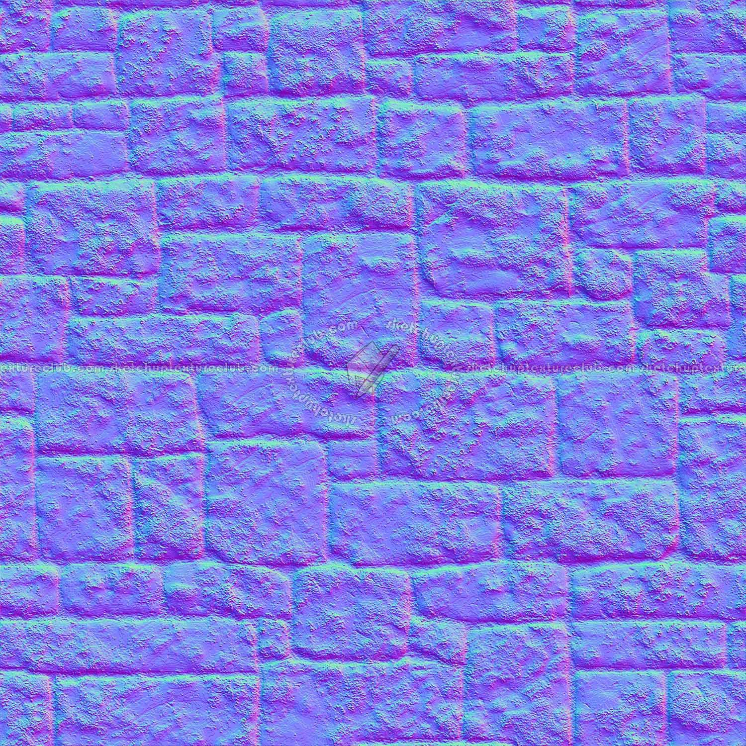 Textures   -   ARCHITECTURE   -   STONES WALLS   -   Stone blocks  - Wall stone with regular blocks texture seamless 08346 - Normal