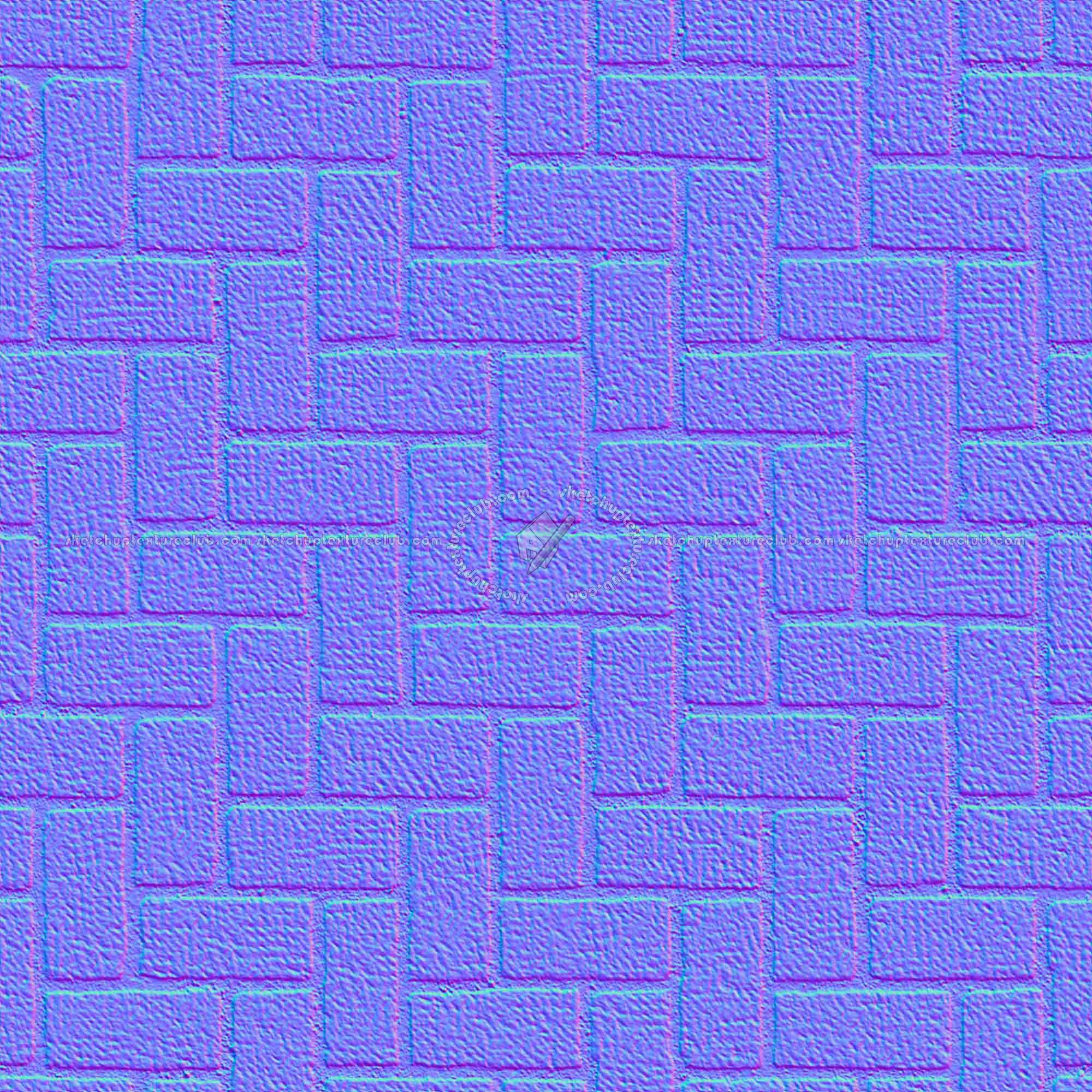 Textures   -   ARCHITECTURE   -   PAVING OUTDOOR   -   Concrete   -   Herringbone  - Concrete paving herringbone outdoor texture seamless 05844 - Normal