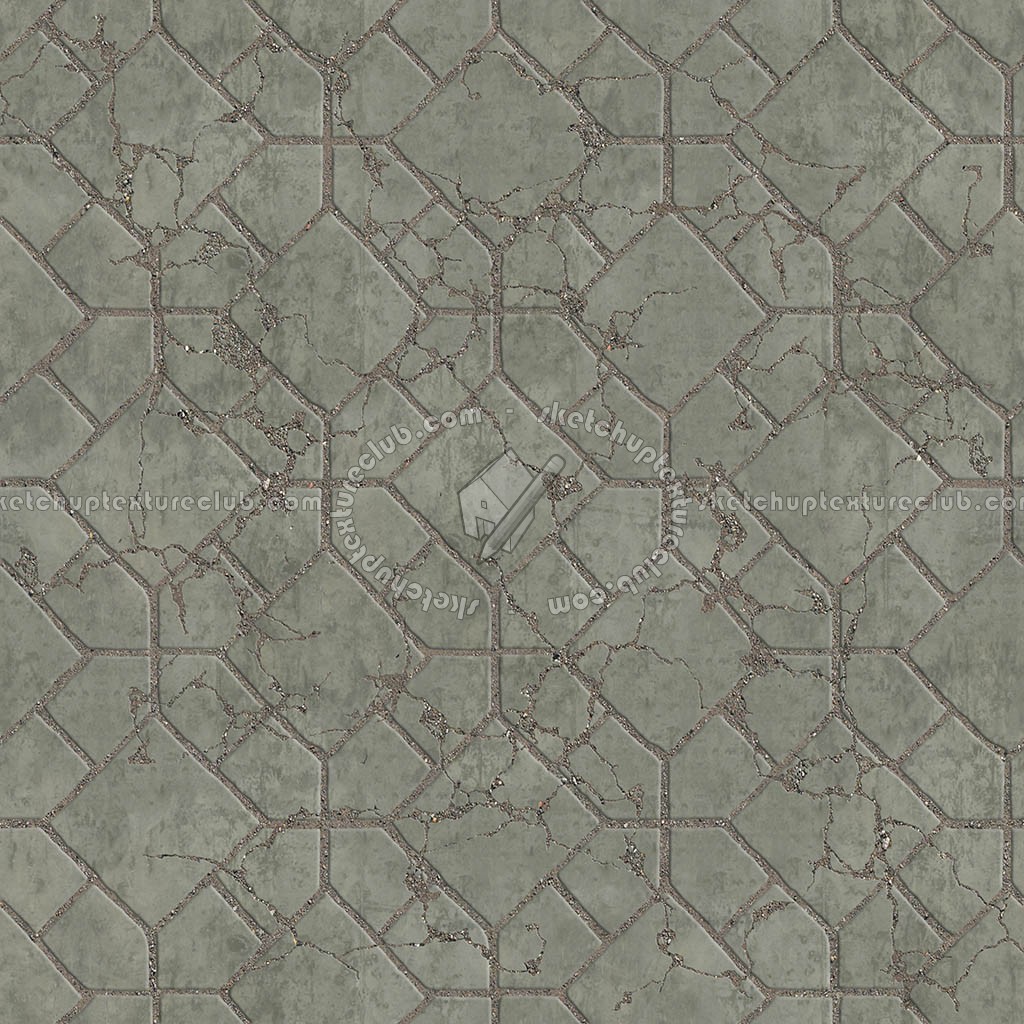 Textures   -   ARCHITECTURE   -   PAVING OUTDOOR   -   Concrete   -   Blocks damaged  - Concrete paving outdoor damaged texture seamless 05534 (seamless)