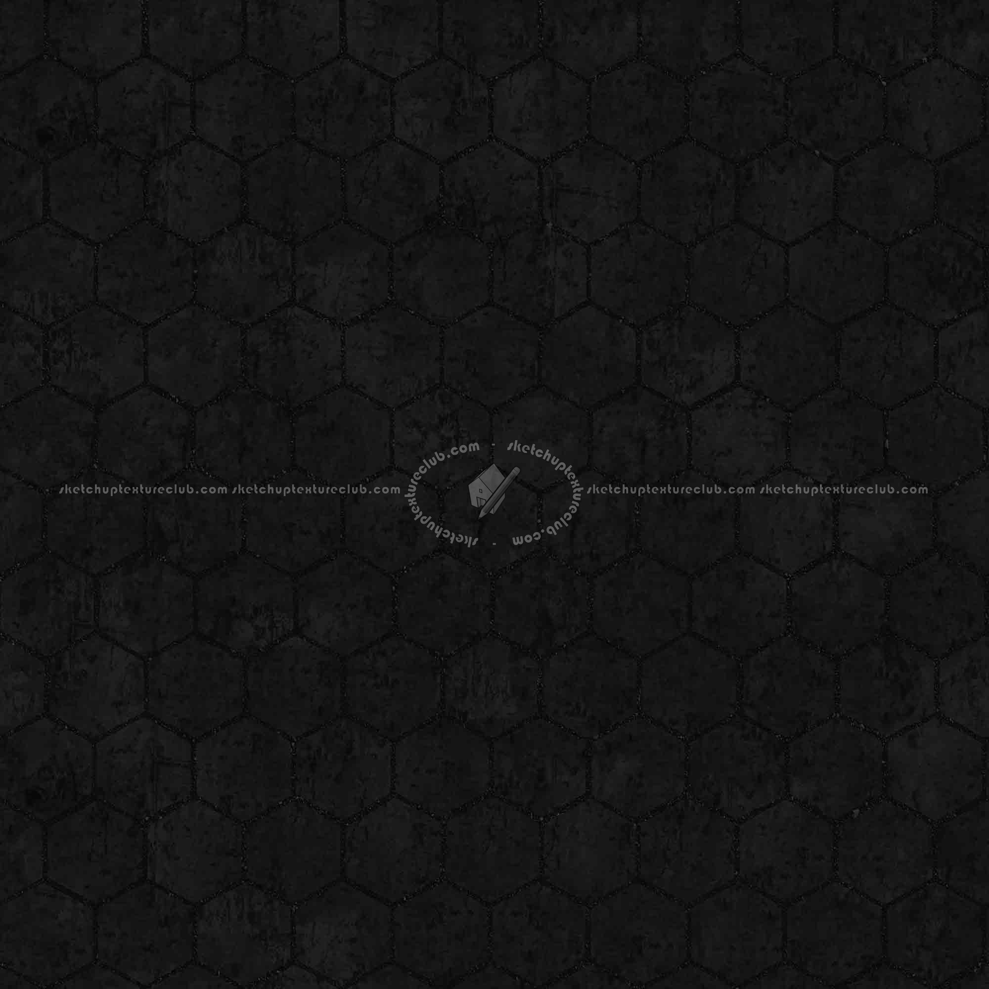 Textures   -   ARCHITECTURE   -   PAVING OUTDOOR   -   Hexagonal  - Dirty stone paving outdoor hexagonal texture seamless 06036 - Specular