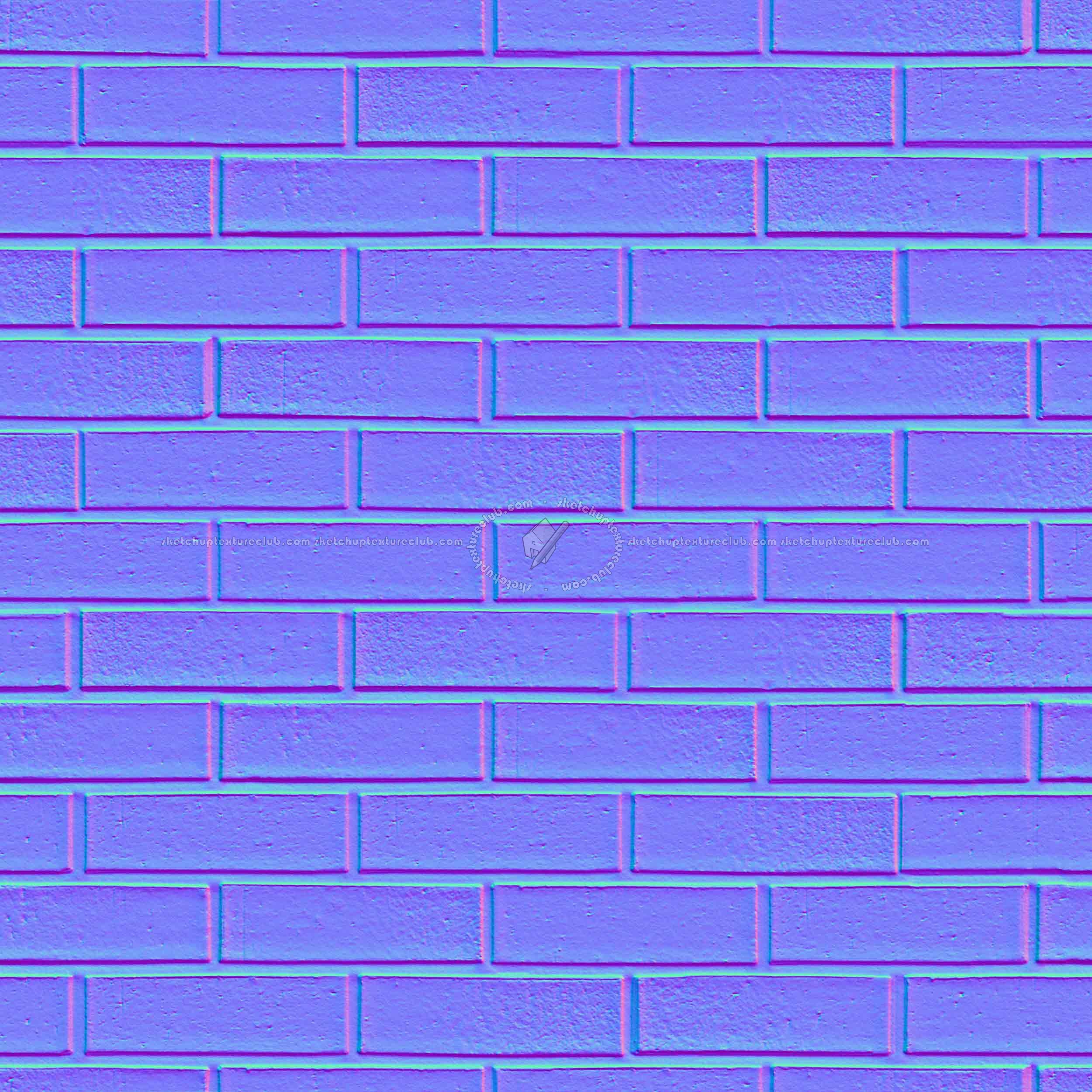 Textures   -   ARCHITECTURE   -   BRICKS   -   Facing Bricks   -   Smooth  - Facing smooth bricks texture seamless 00304 - Normal