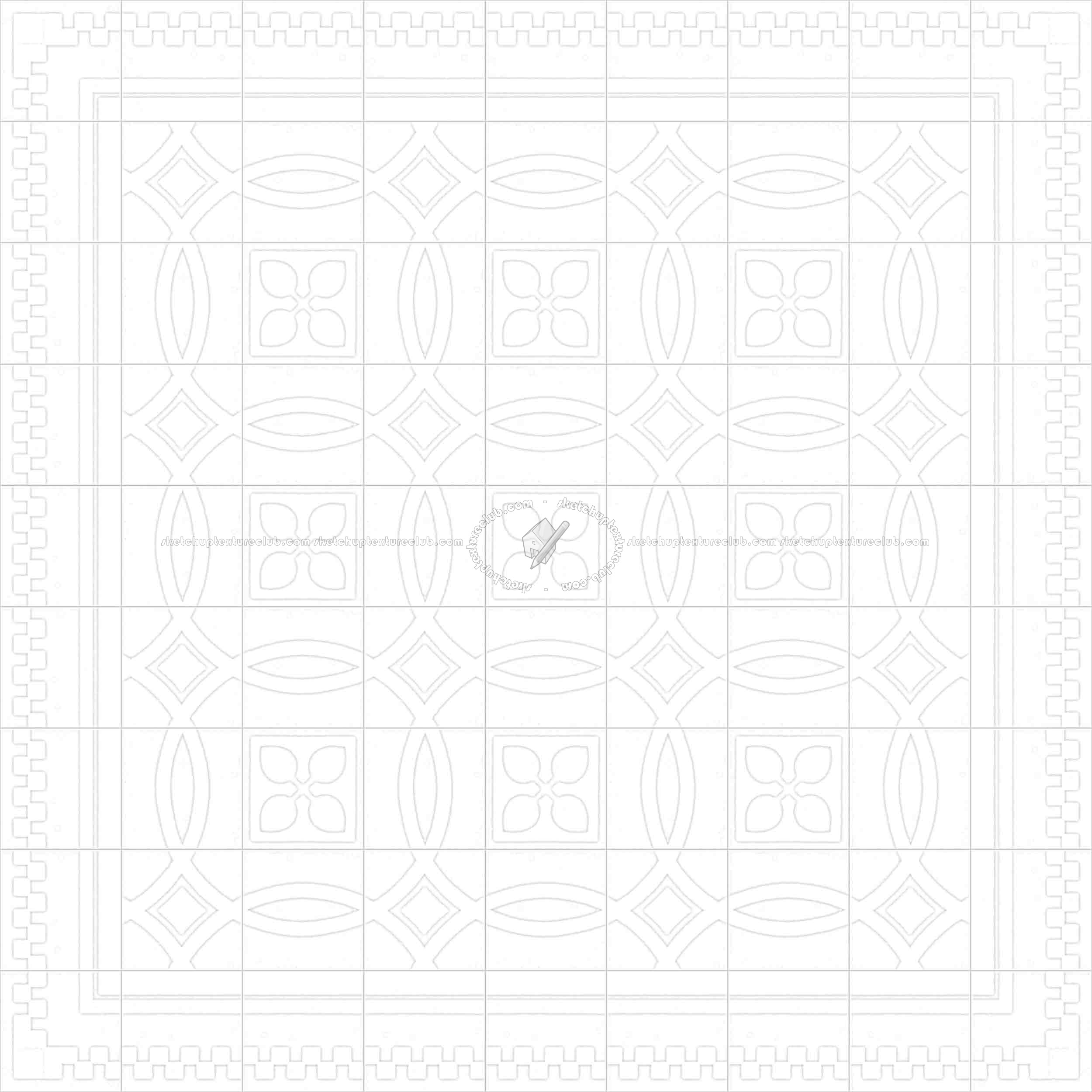 Textures   -   ARCHITECTURE   -   TILES INTERIOR   -   Cement - Encaustic   -   Cement  - Cement concrete tile texture seamless 13370 - Ambient occlusion