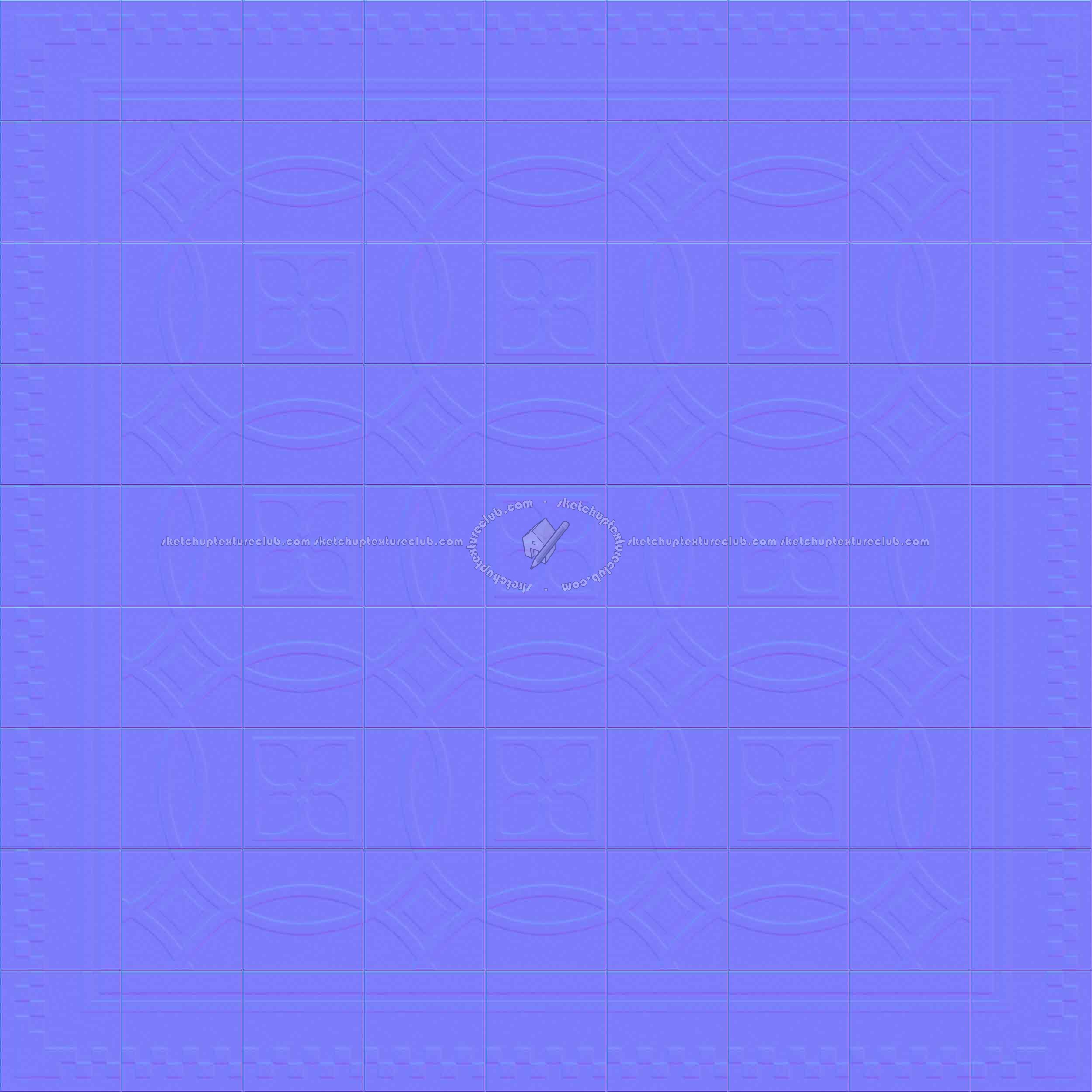 Textures   -   ARCHITECTURE   -   TILES INTERIOR   -   Cement - Encaustic   -   Cement  - Cement concrete tile texture seamless 13370 - Normal