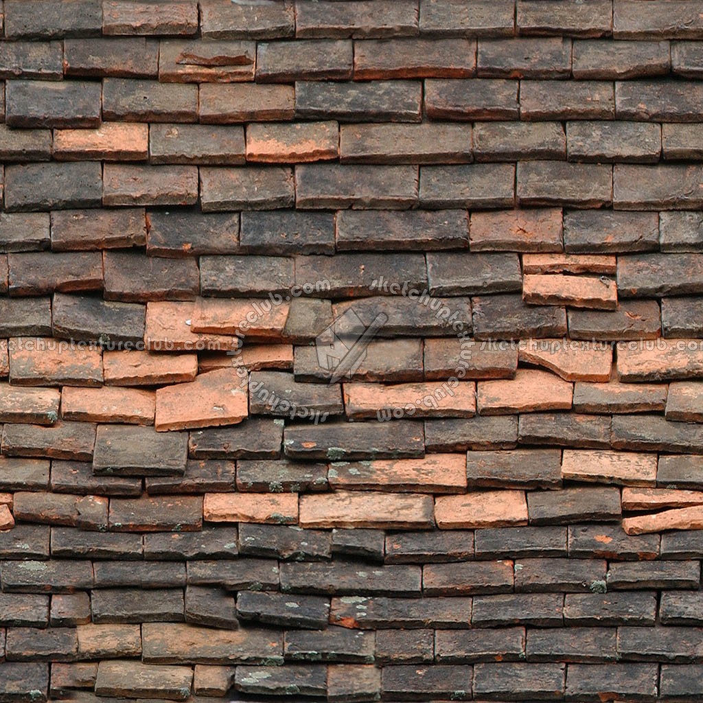 Textures   -   ARCHITECTURE   -   ROOFINGS   -   Slate roofs  - Damaged slate roofing texture seamless 03950 (seamless)