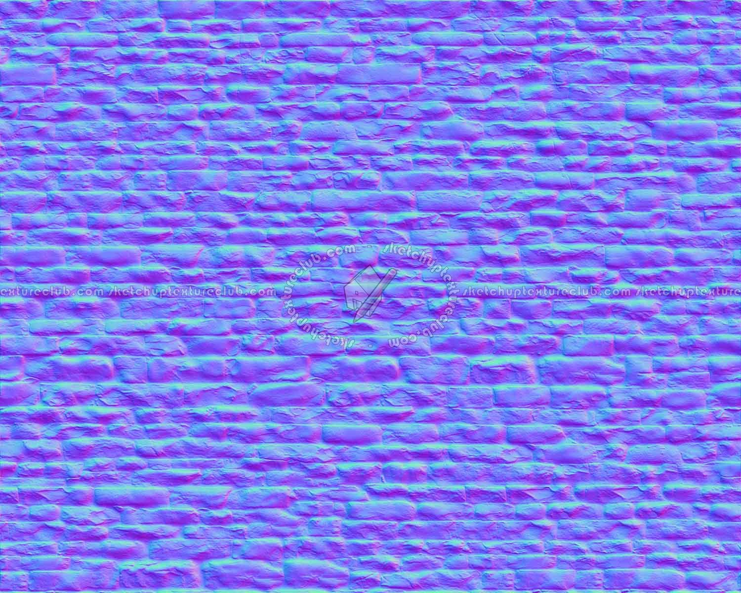 Textures   -   ARCHITECTURE   -   STONES WALLS   -   Damaged walls  - Damaged wall stone texture seamless 08290 - Normal