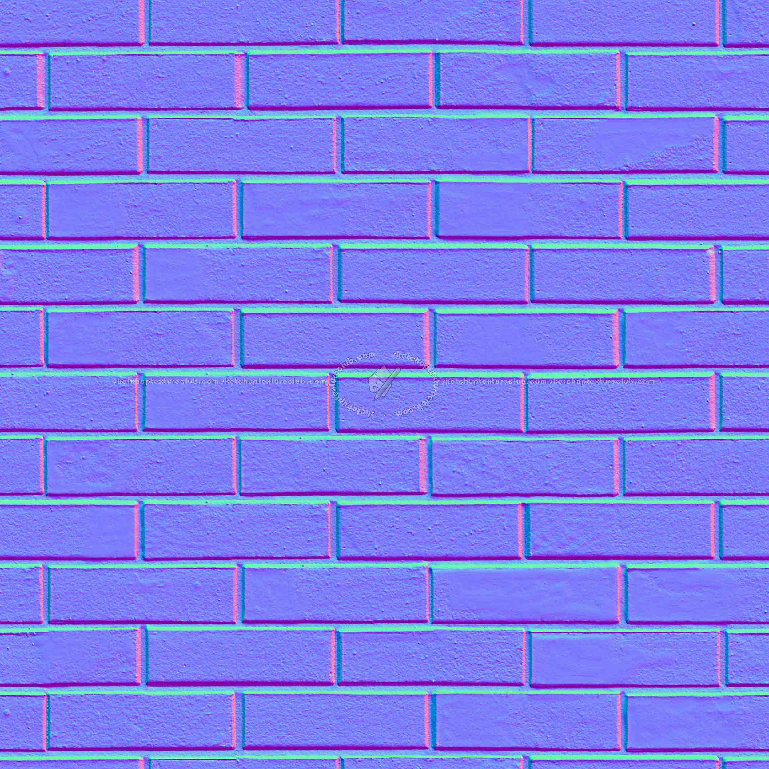 Textures   -   ARCHITECTURE   -   BRICKS   -   Facing Bricks   -   Smooth  - Facing smooth bricks texture seamless 00305 - Normal