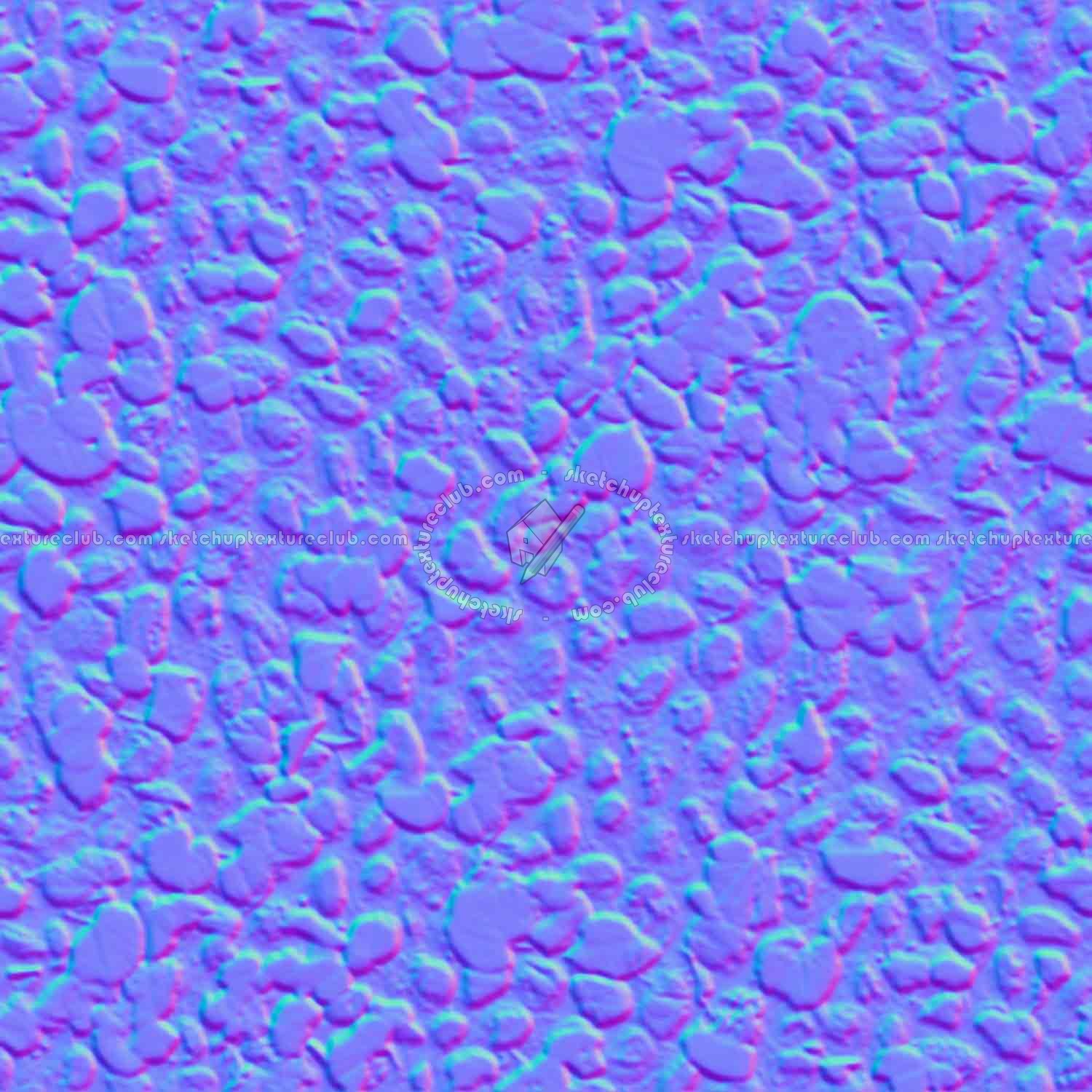 Textures   -   ARCHITECTURE   -   ROADS   -   Paving streets   -   Rounded cobble  - Rounded cobblestone with dead leaves texture seamless 19064 - Normal