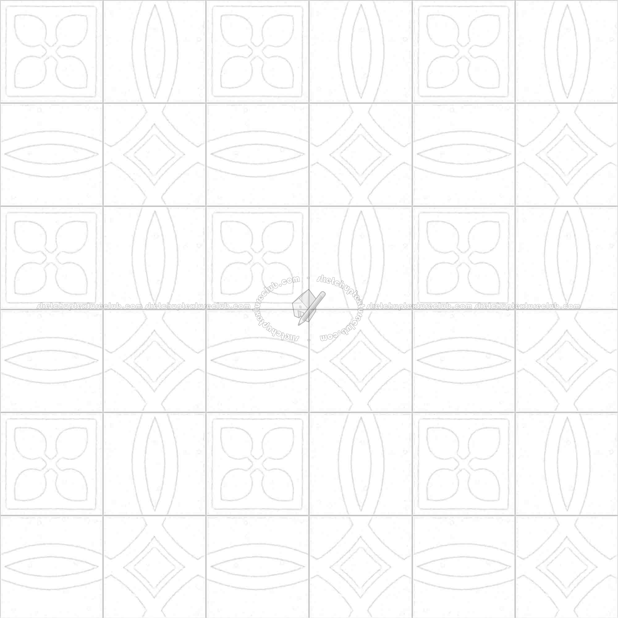 Textures   -   ARCHITECTURE   -   TILES INTERIOR   -   Cement - Encaustic   -   Cement  - Cement concrete tile texture seamless 13371 - Ambient occlusion