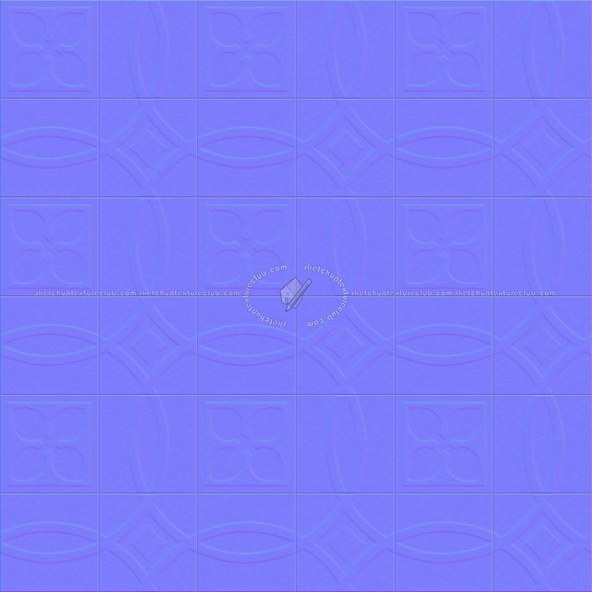 Textures   -   ARCHITECTURE   -   TILES INTERIOR   -   Cement - Encaustic   -   Cement  - Cement concrete tile texture seamless 13371 - Normal