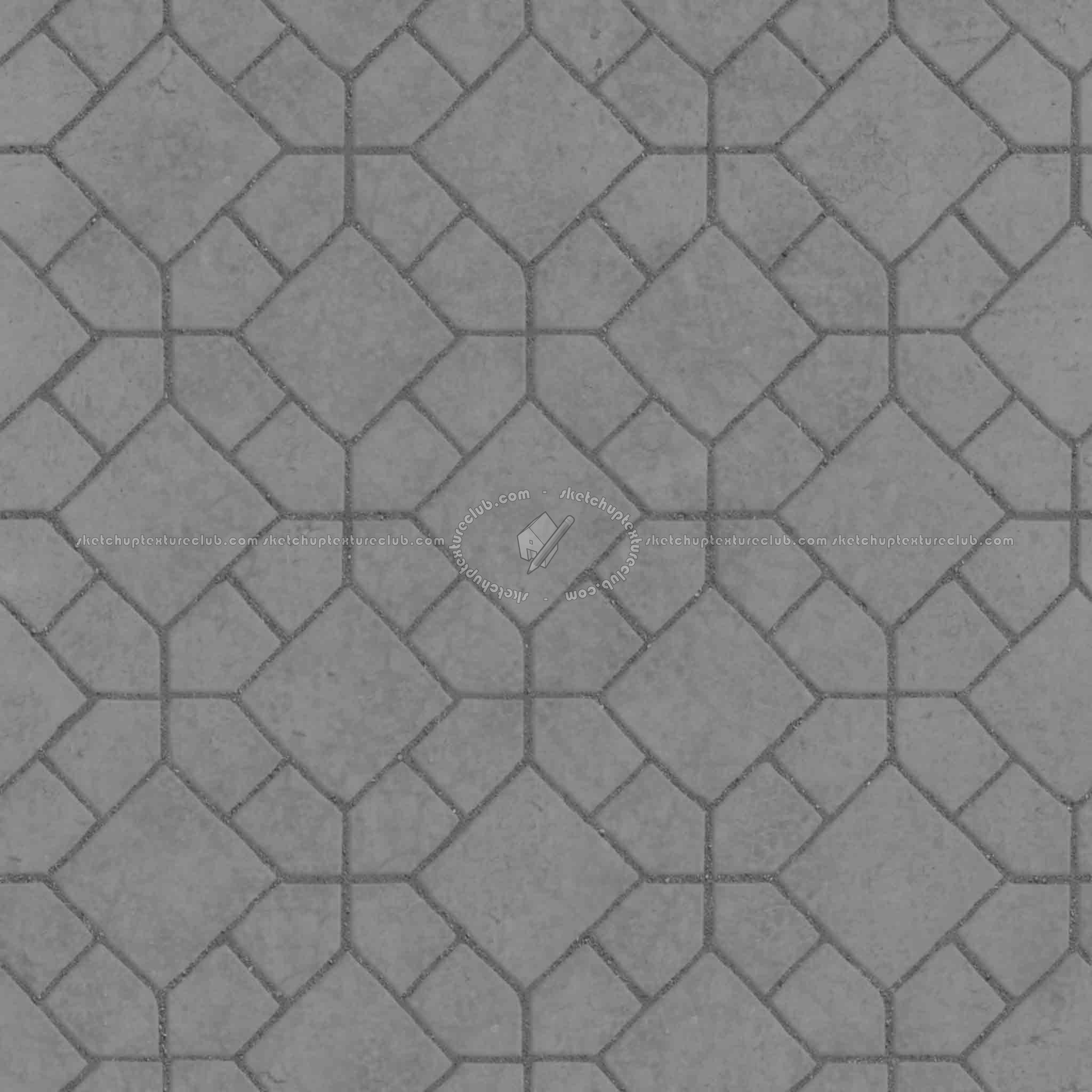 Textures   -   ARCHITECTURE   -   PAVING OUTDOOR   -   Concrete   -   Blocks damaged  - Concrete paving outdoor damaged texture seamless 05536 - Displacement