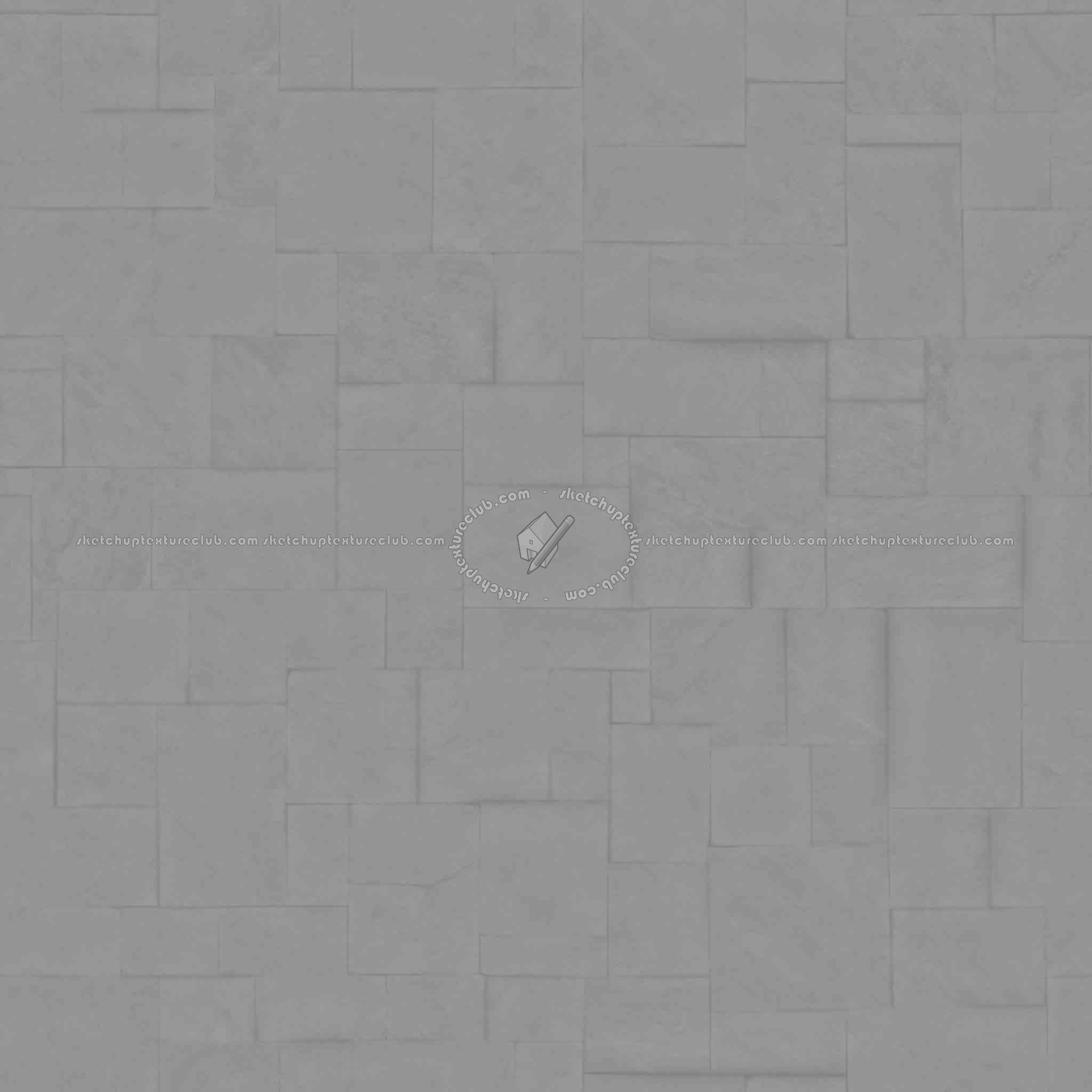 Textures   -   ARCHITECTURE   -   PAVING OUTDOOR   -   Pavers stone   -   Blocks mixed  - Pavers stone mixed size texture seamless 06143 - Displacement