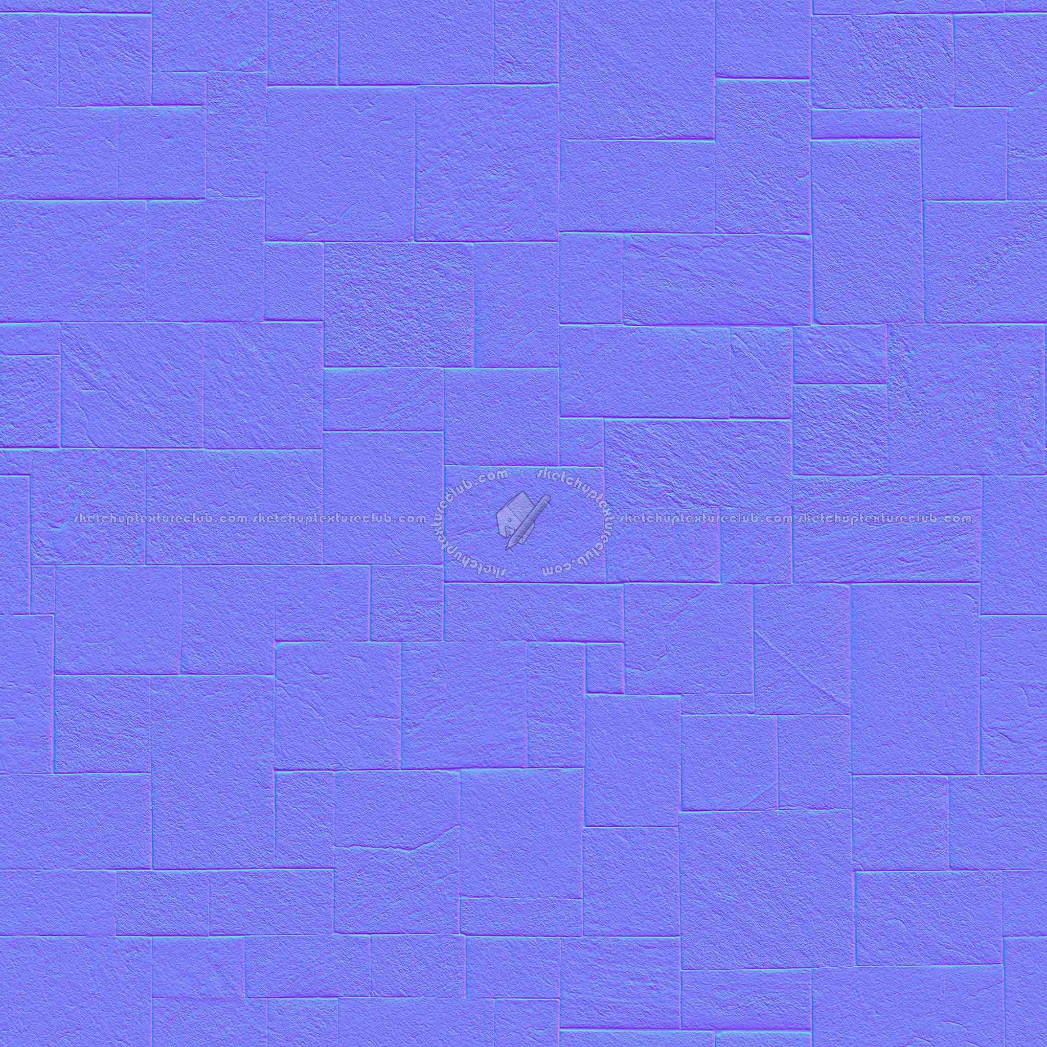 Textures   -   ARCHITECTURE   -   PAVING OUTDOOR   -   Pavers stone   -   Blocks mixed  - Pavers stone mixed size texture seamless 06143 - Normal