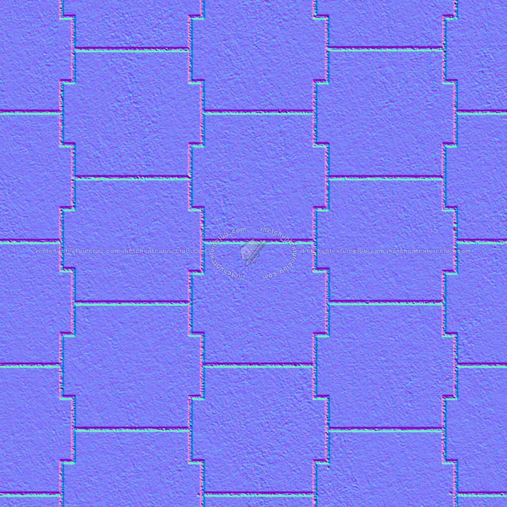 Textures   -   ARCHITECTURE   -   PAVING OUTDOOR   -   Concrete   -   Blocks mixed  - Paving concrete mixed size texture seamless 05617 - Normal