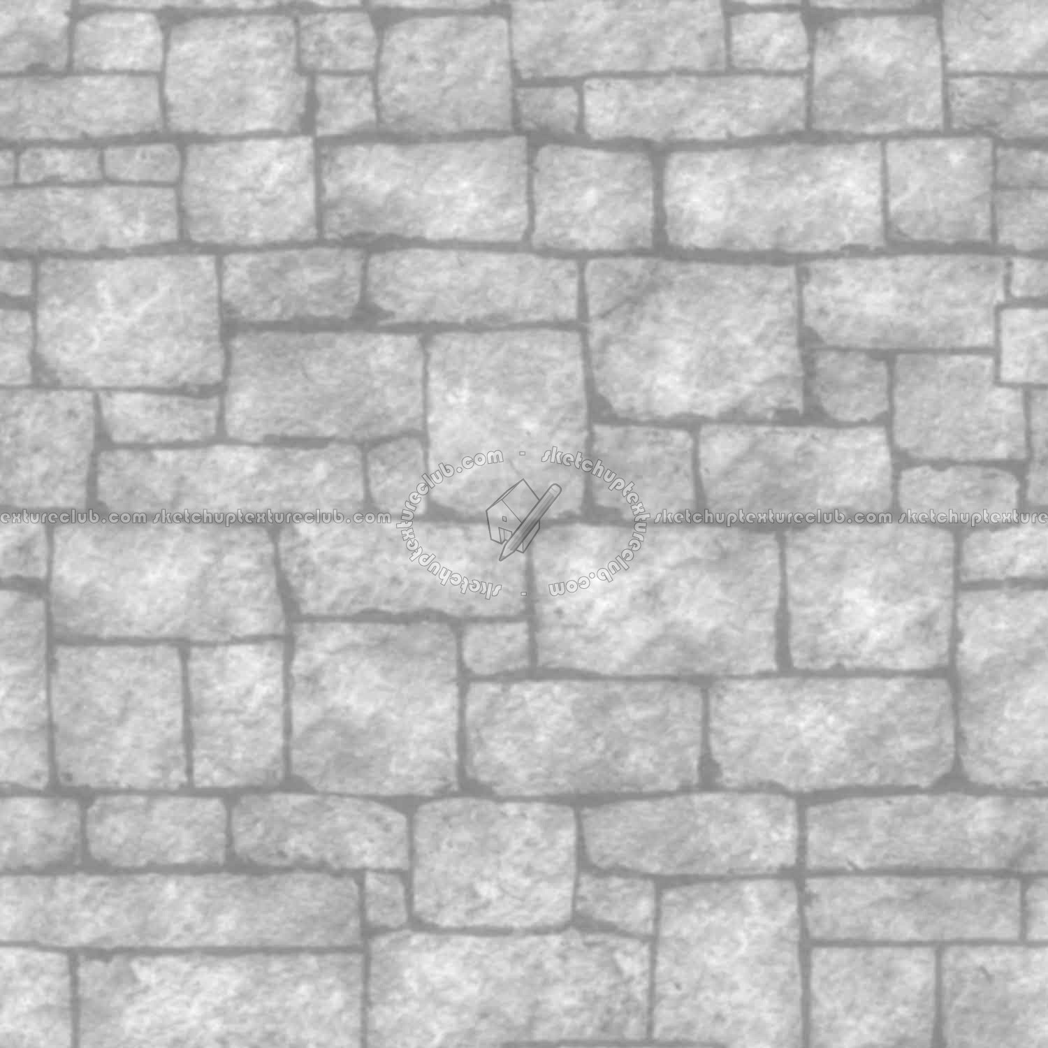 Textures   -   ARCHITECTURE   -   STONES WALLS   -   Stone blocks  - Wall stone with regular blocks texture seamless 08349 - Displacement