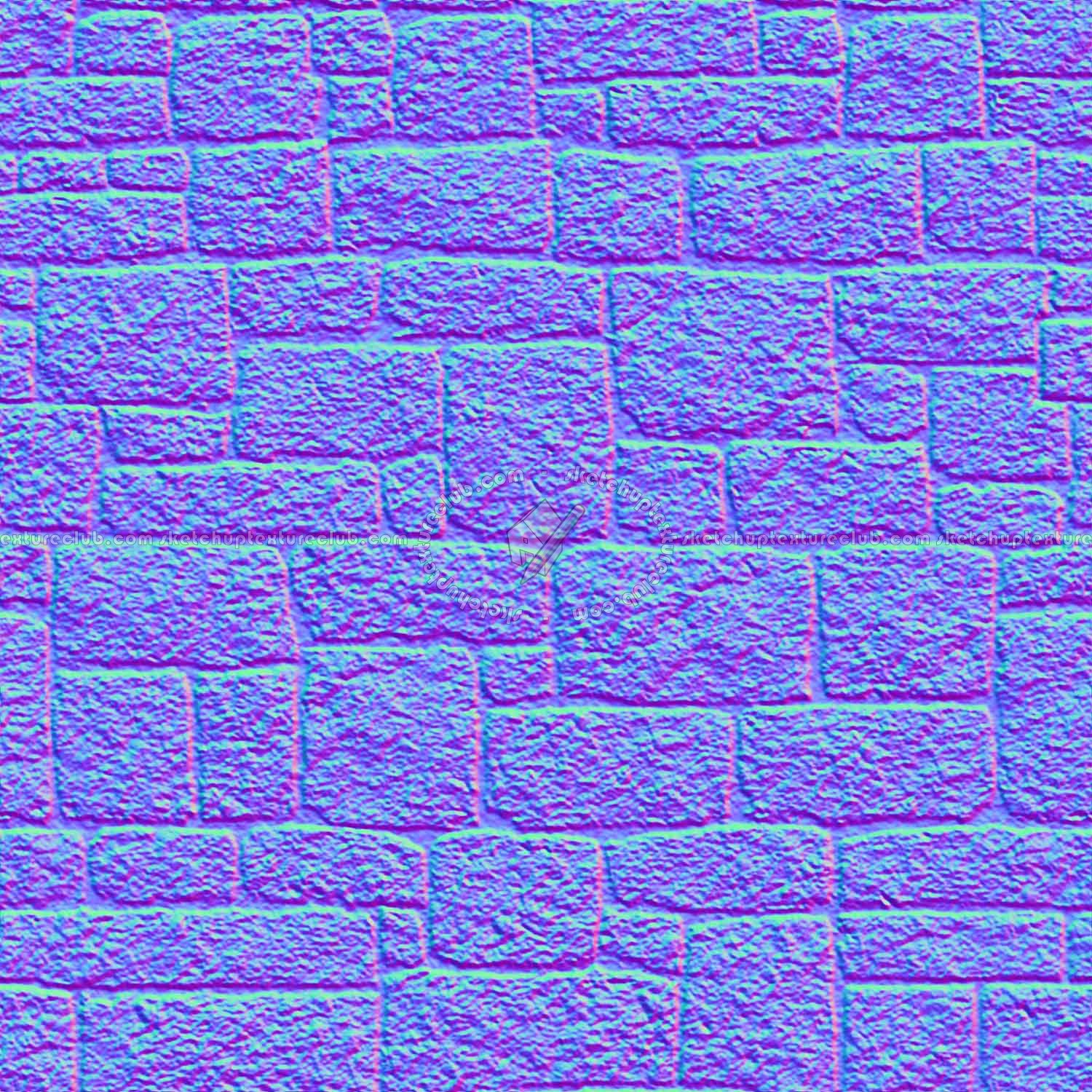 Textures   -   ARCHITECTURE   -   STONES WALLS   -   Stone blocks  - Wall stone with regular blocks texture seamless 08349 - Normal