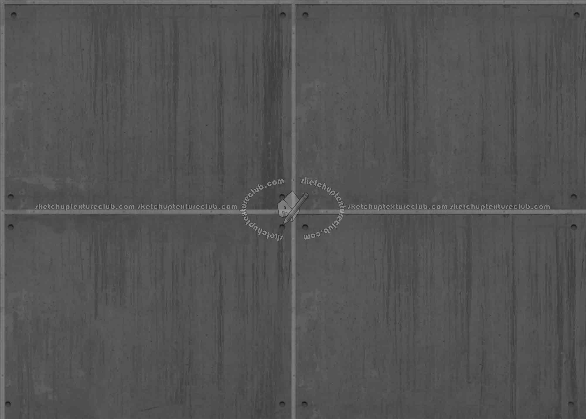 Textures   -   ARCHITECTURE   -   CONCRETE   -   Plates   -   Dirty  - Concrete dirt plates wall texture seamless 01782 - Displacement