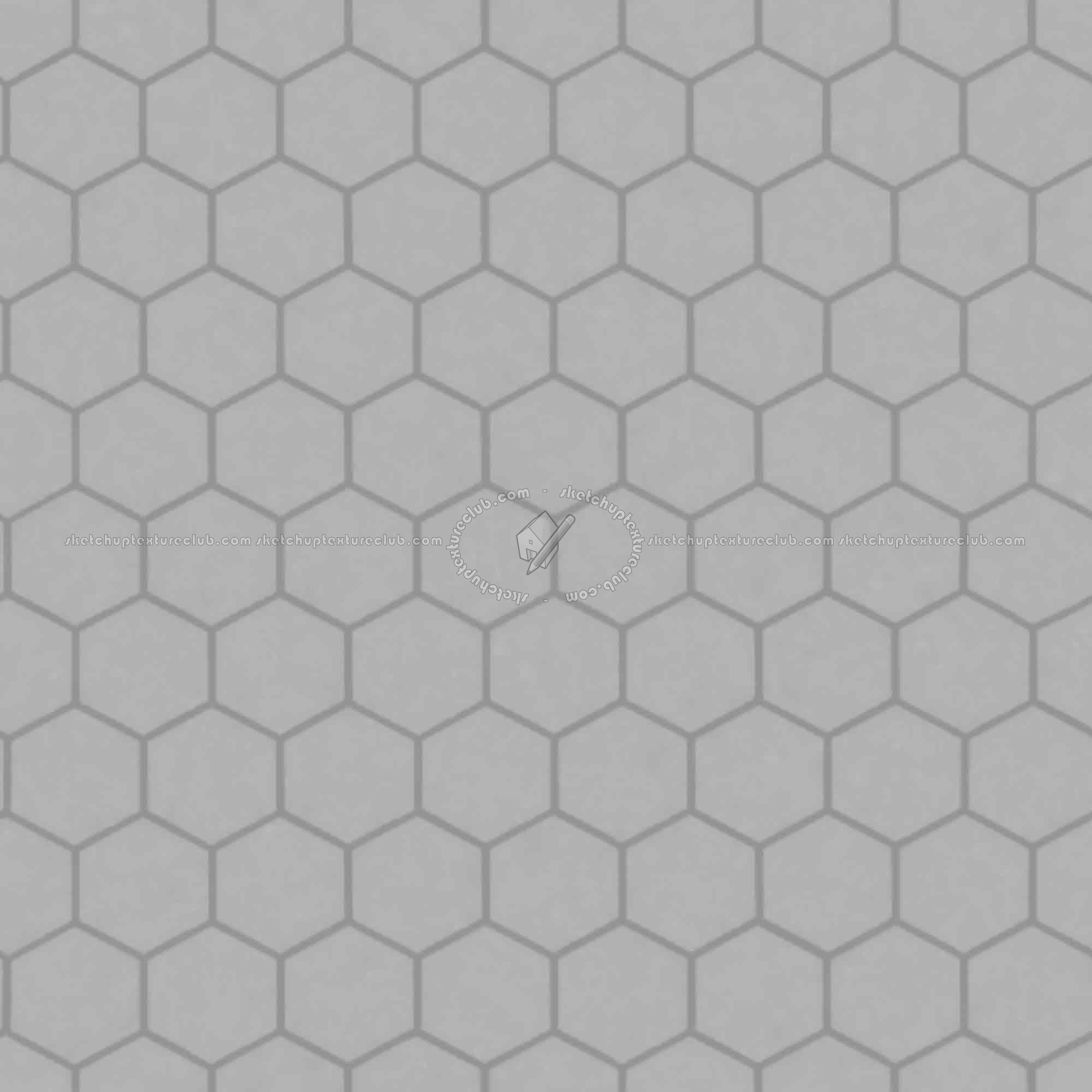 Textures   -   ARCHITECTURE   -   PAVING OUTDOOR   -   Hexagonal  - Granite paving outdoor hexagonal texture seamless 06039 - Displacement