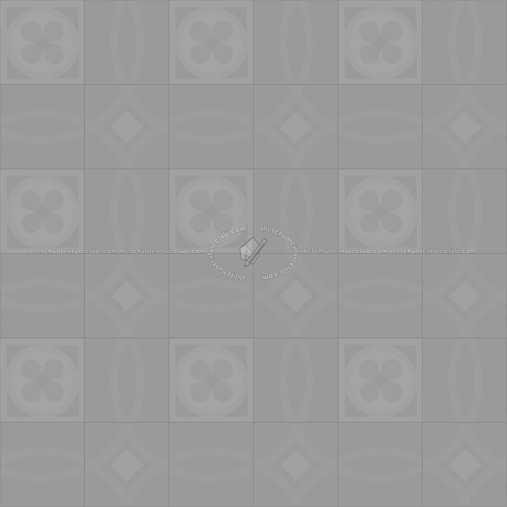 Textures   -   ARCHITECTURE   -   TILES INTERIOR   -   Cement - Encaustic   -   Cement  - Cement concrete tile texture seamless 13373 - Displacement