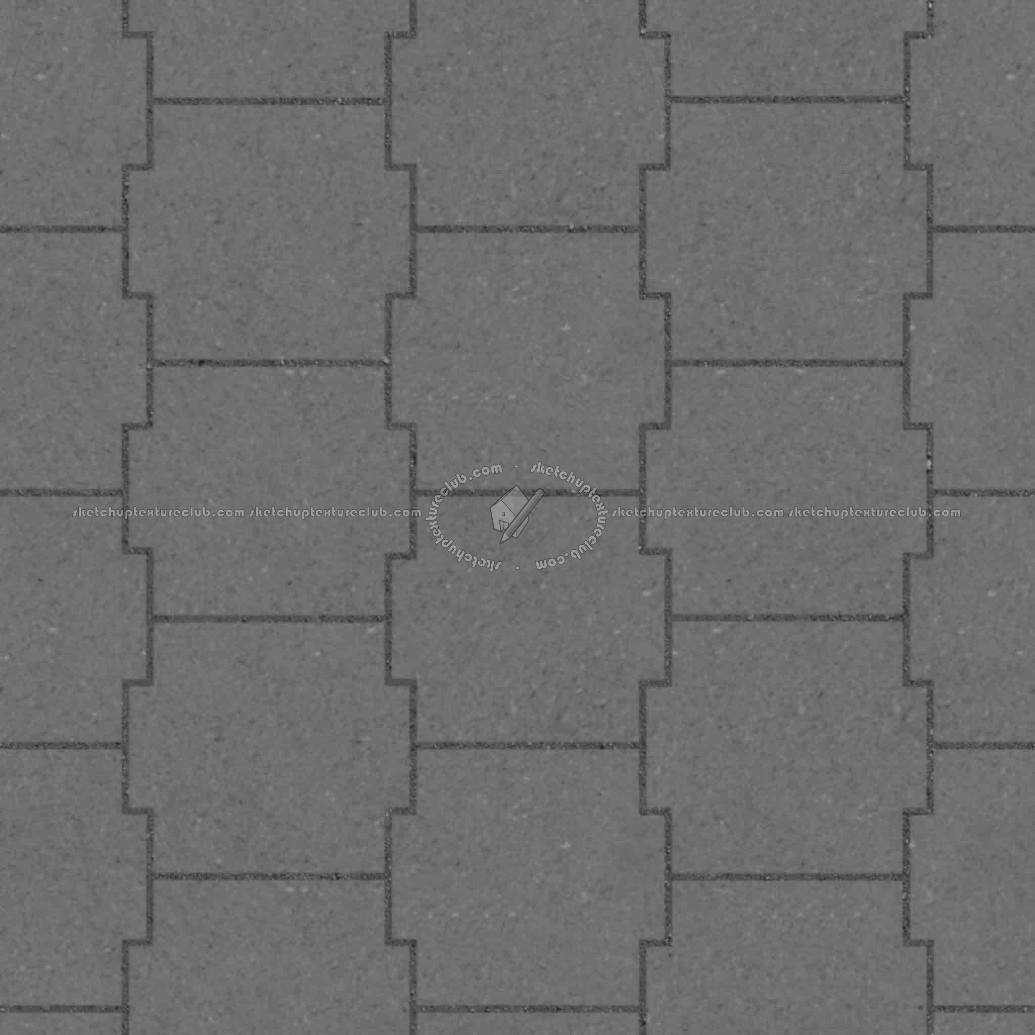 Textures   -   ARCHITECTURE   -   PAVING OUTDOOR   -   Concrete   -   Blocks mixed  - Paving concrete mixed size texture seamless 05619 - Displacement